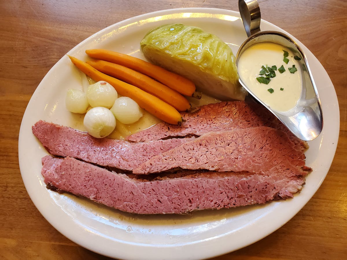 a plate of food on a table