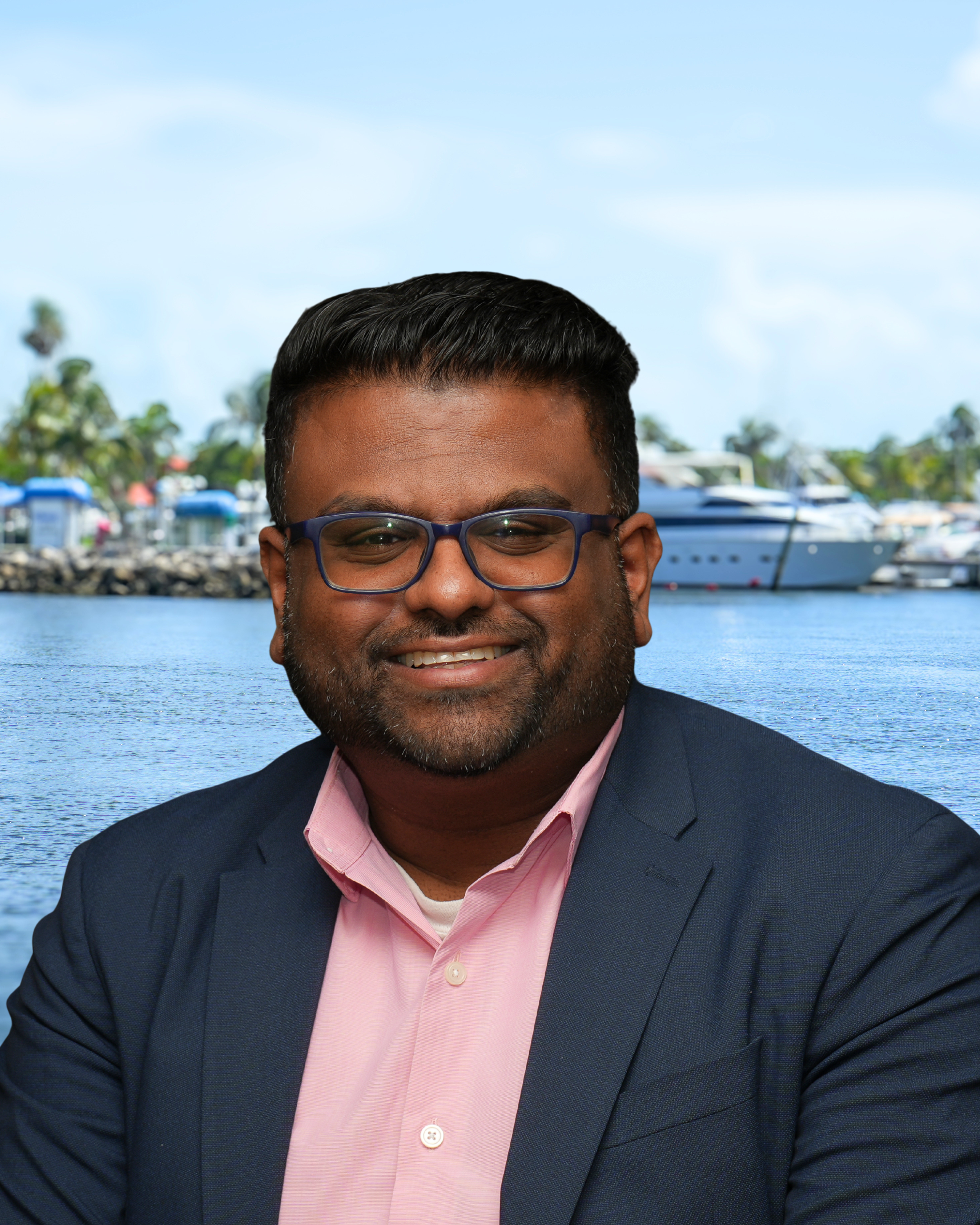 a man smiling at camera