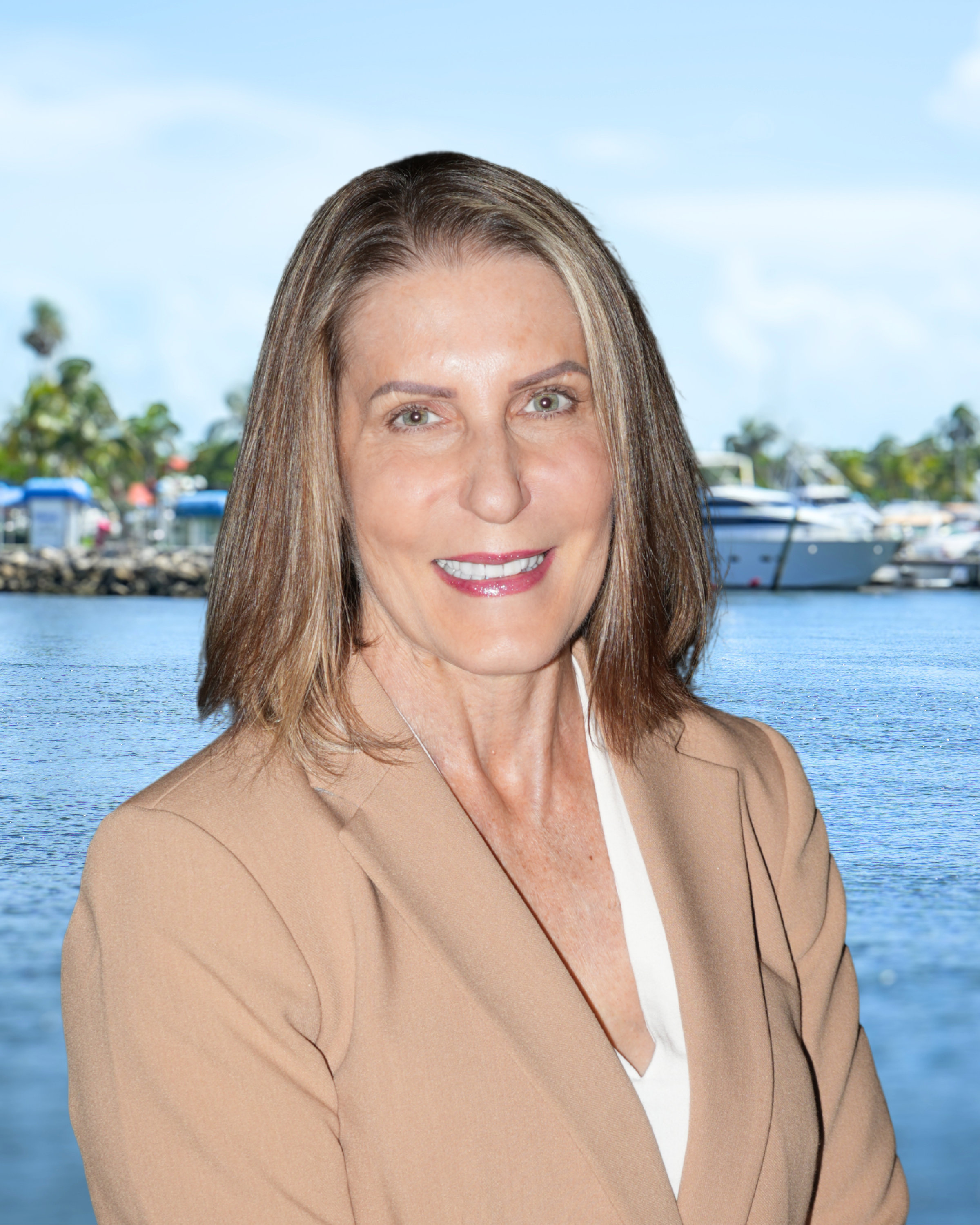 a woman smiling at camera