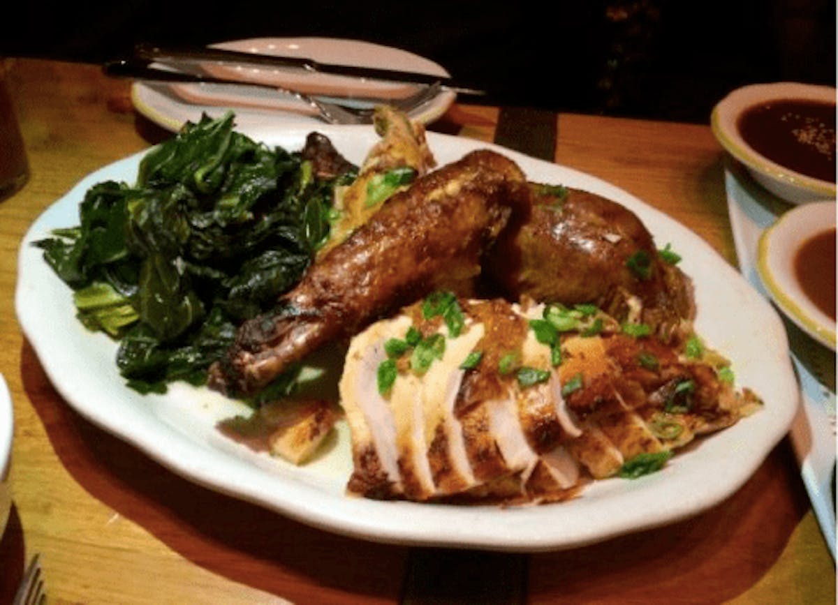 a plate of food on a table