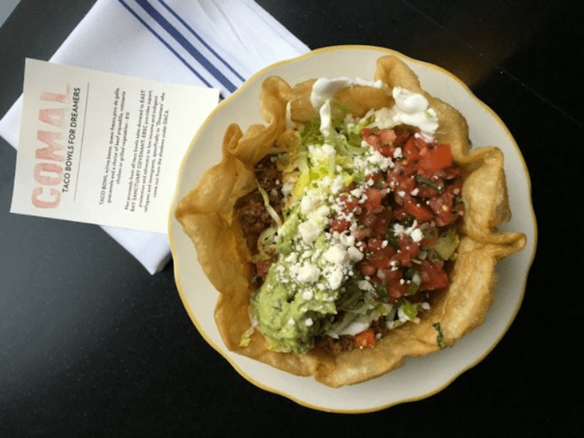 a plate of food on a table