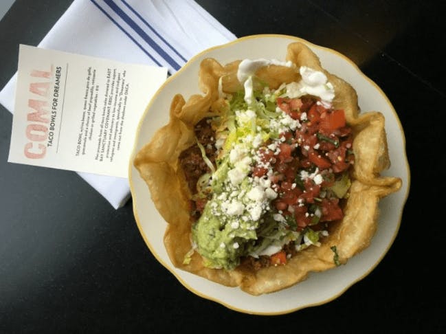 a plate of food on a table