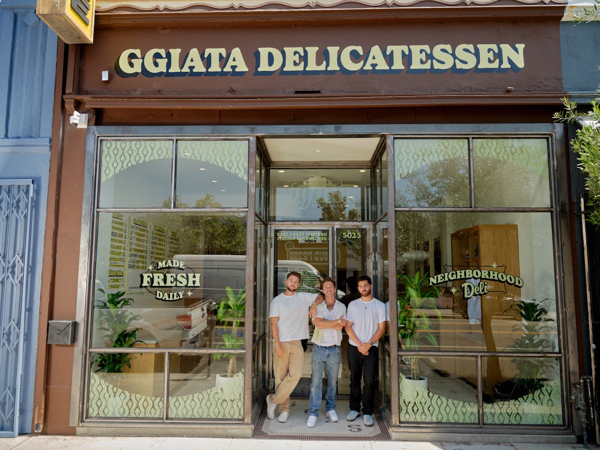 front of a restaurant