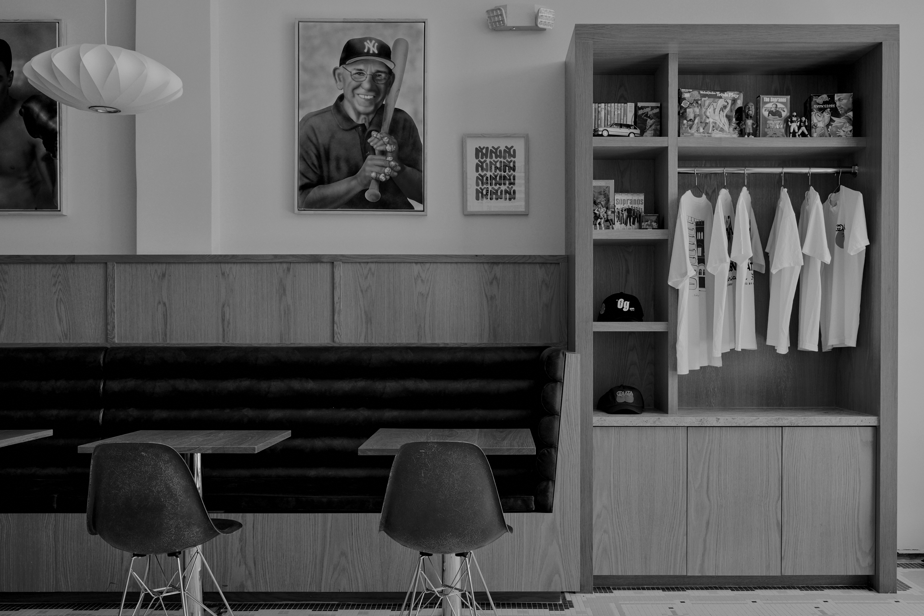 a room with tables and chairs