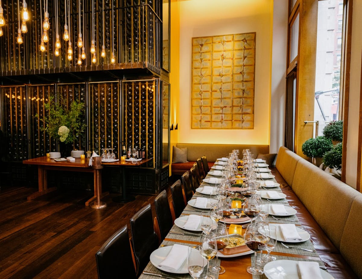 a dining room in daylight