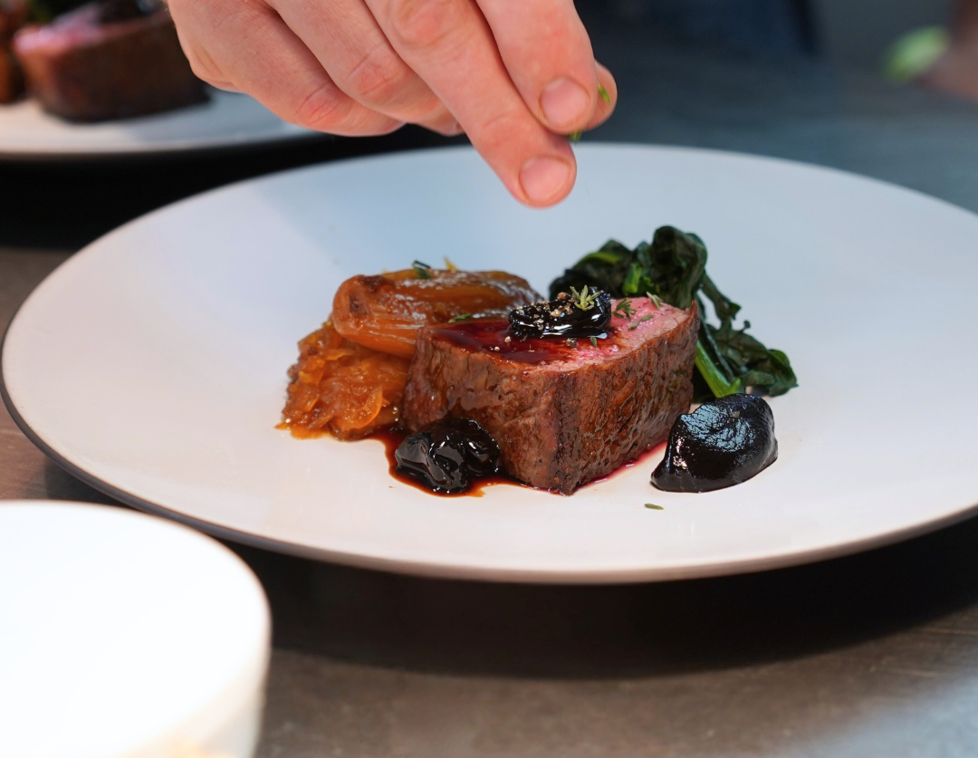 a plate of food on a table