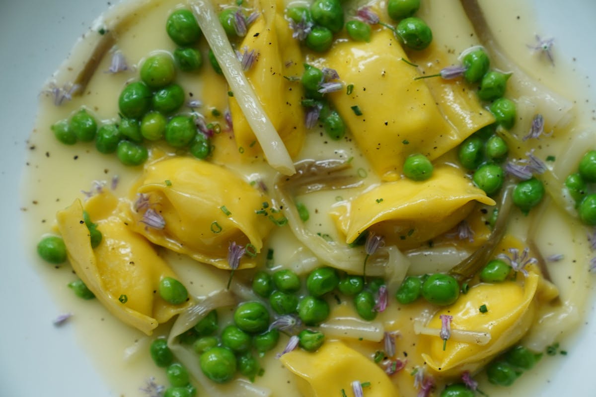 a plate of food with broccoli