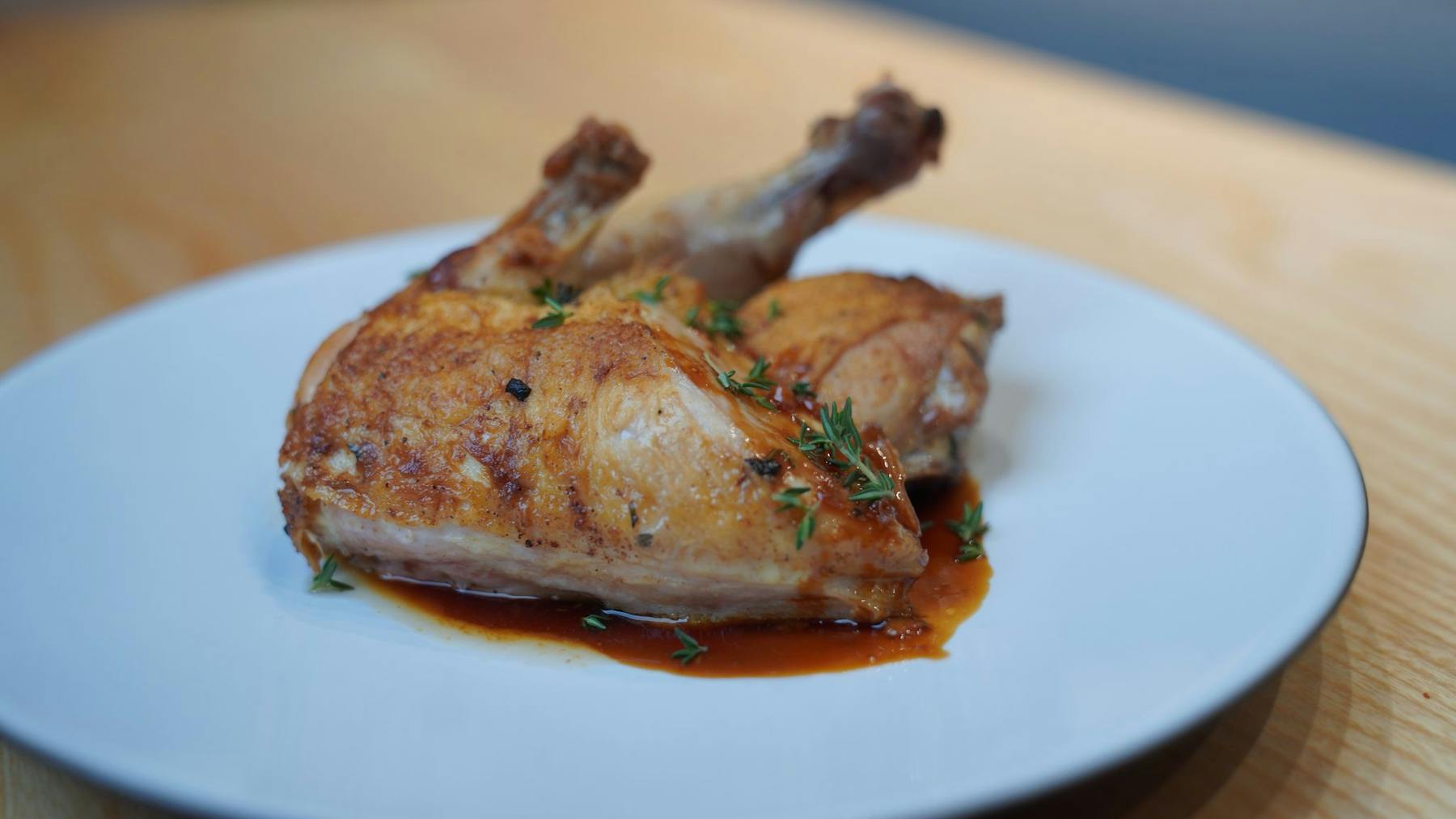 a plate of food on a table