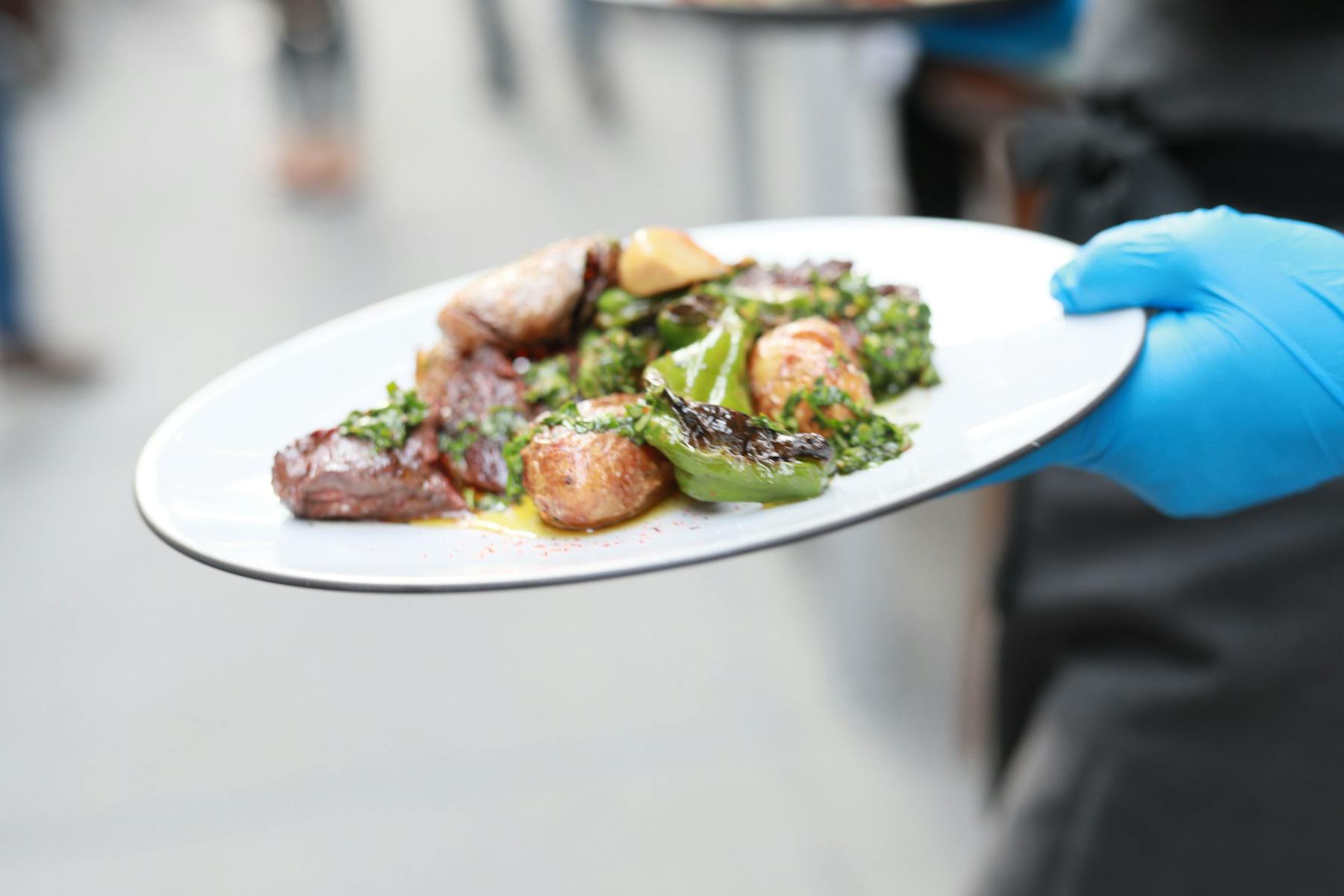 a plate of food on a table