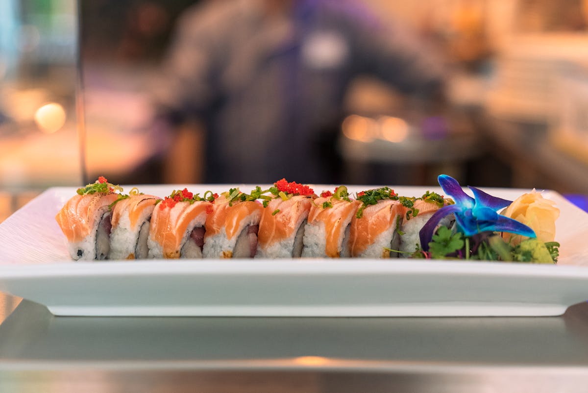 sushi on a table