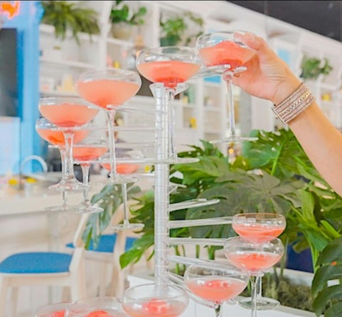 champagne sorbet tower