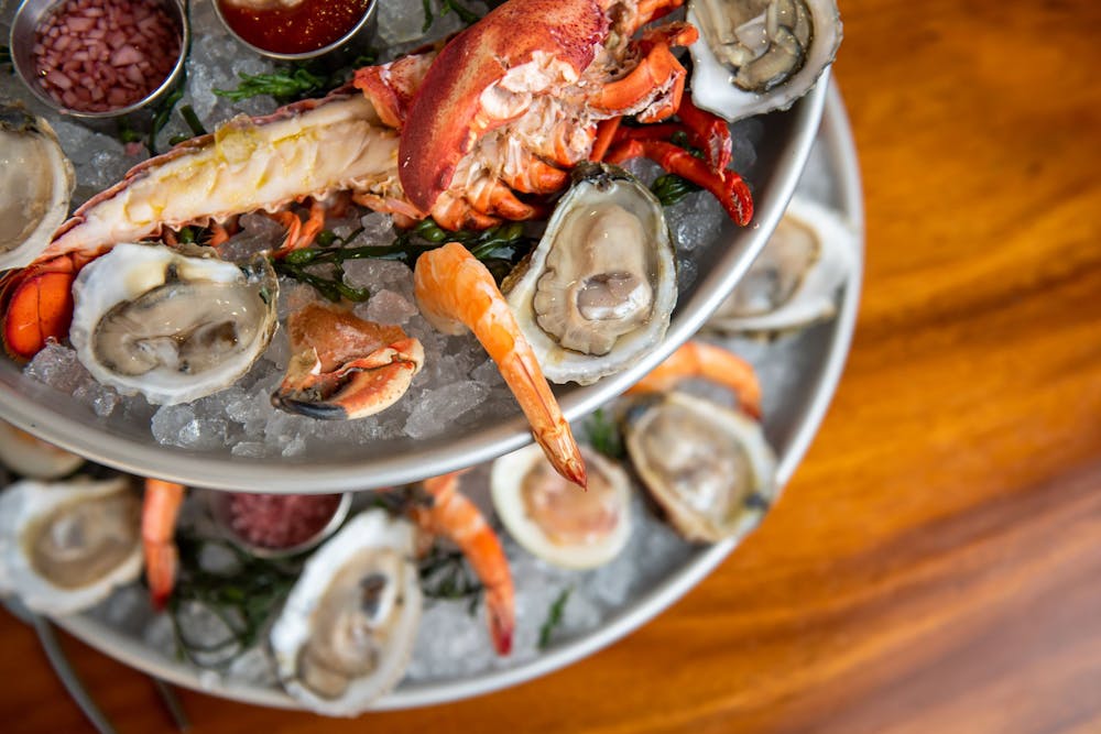 a plate of food on a table