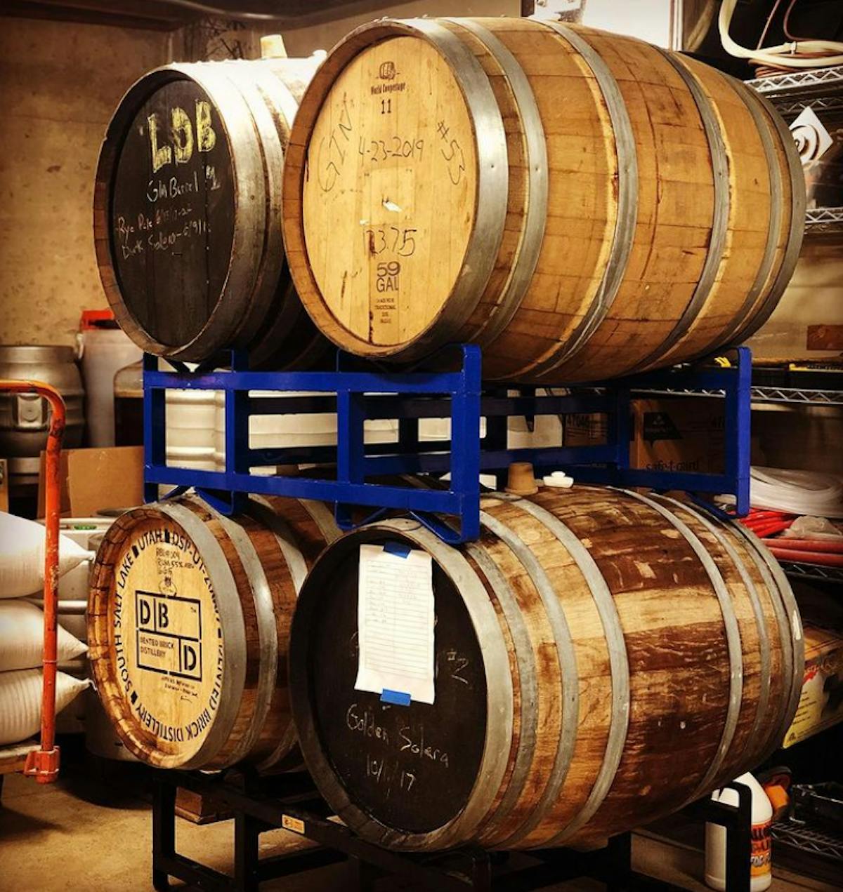 a close up of a barrel