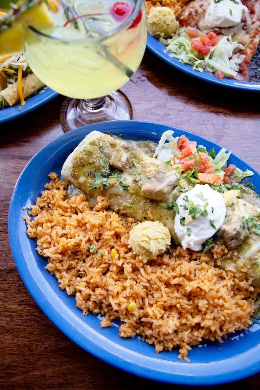 a plate of food on a table