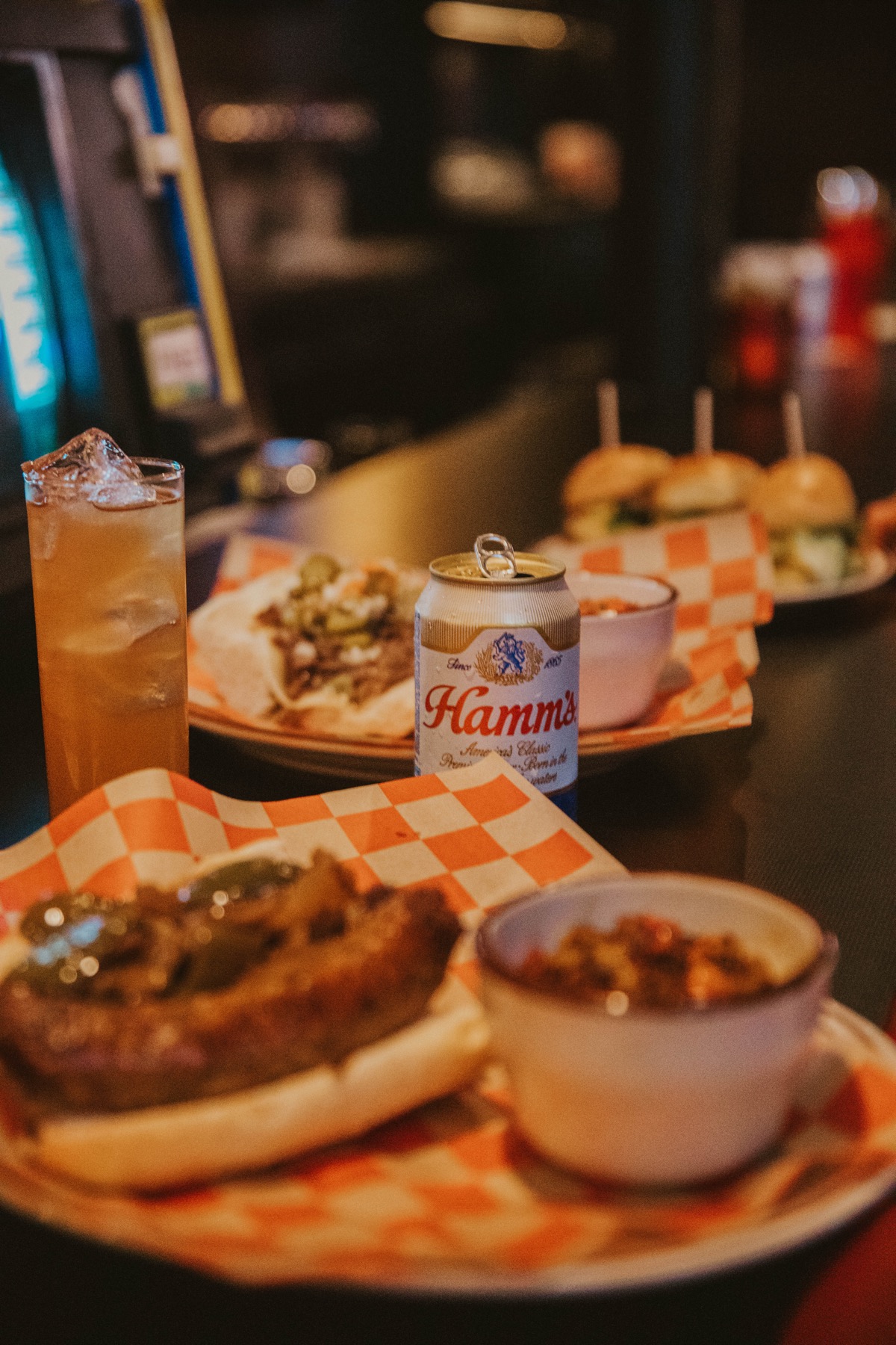 a close up of food on a table