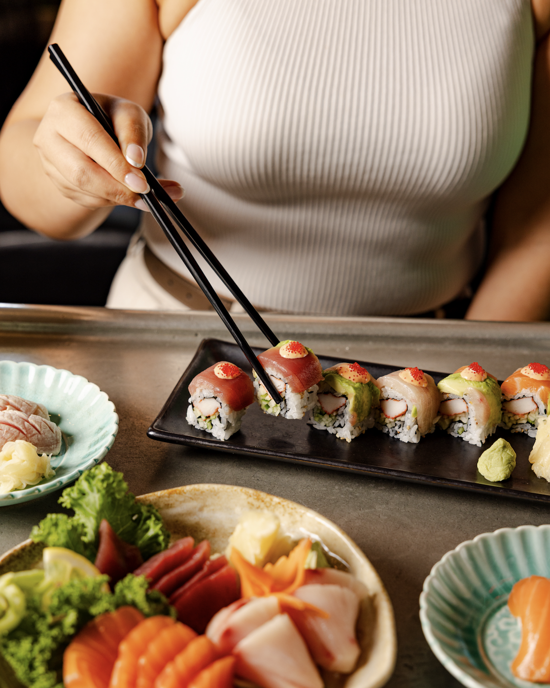 a plate of food and a cup of coffee on a table