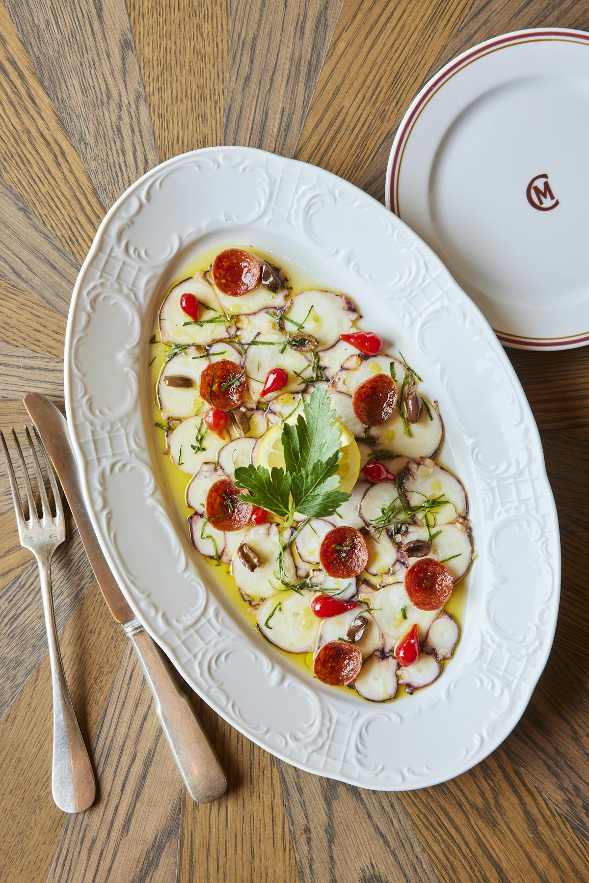 a plate of food on a table