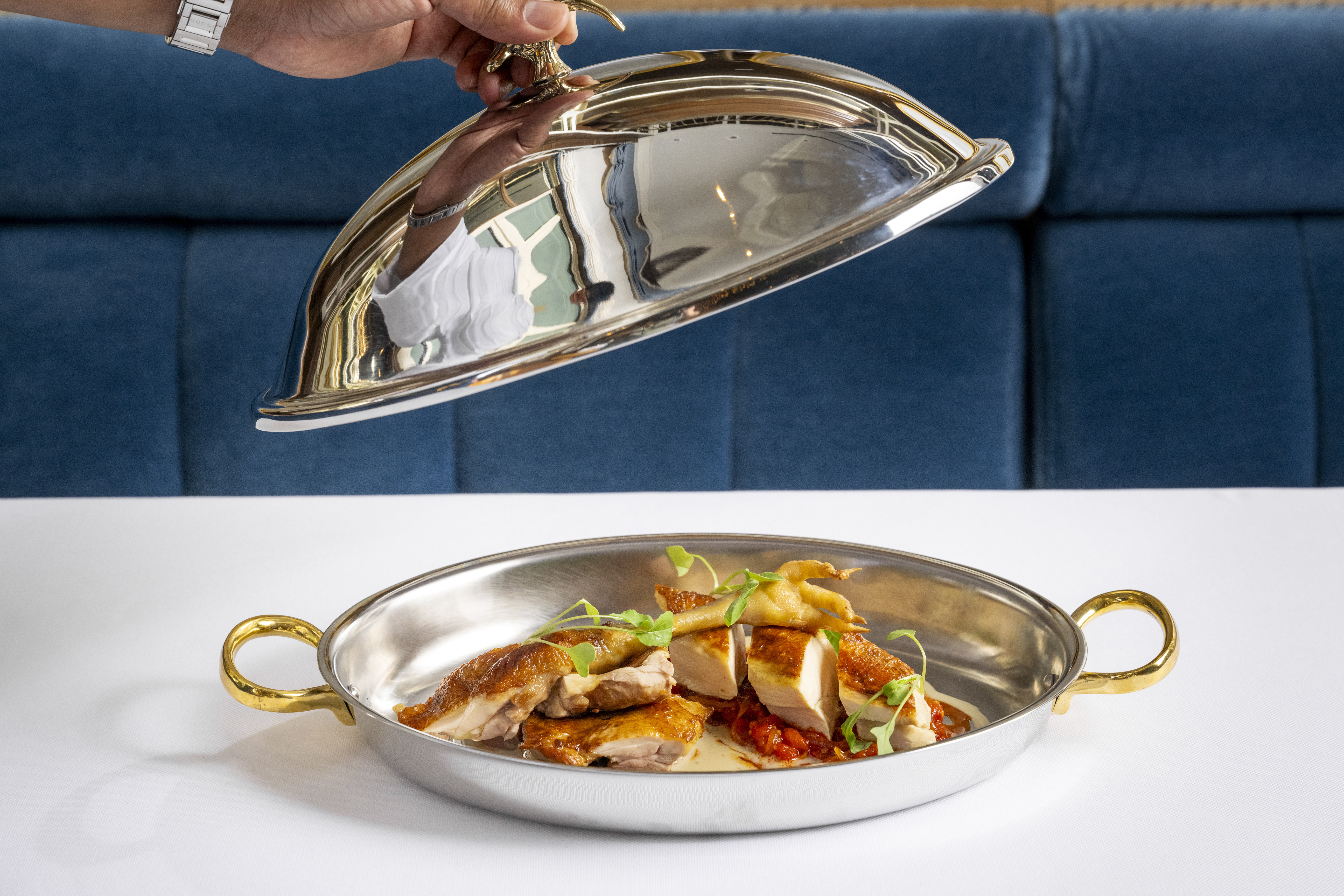 a plate of food on a table