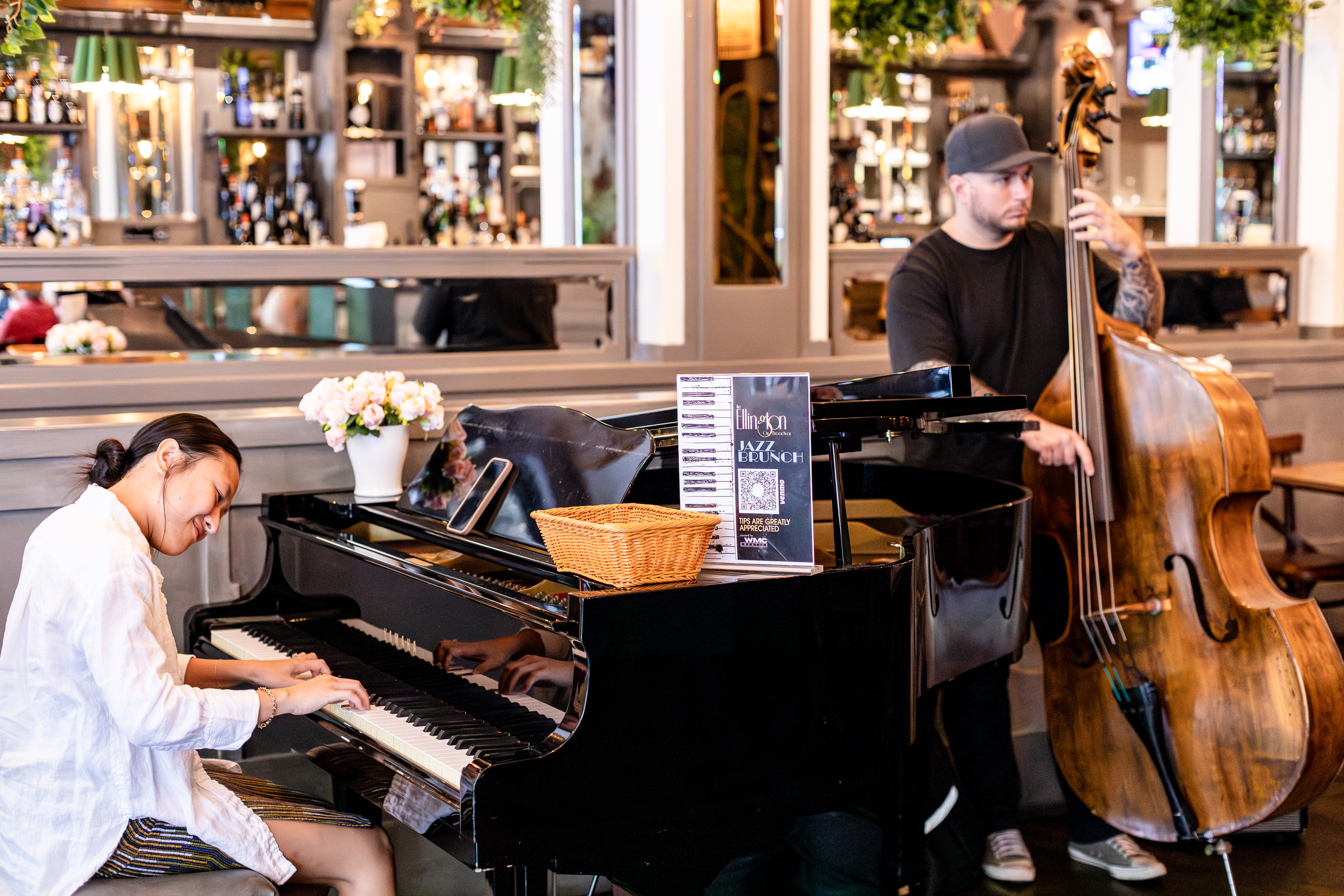 a man sitting at a piano