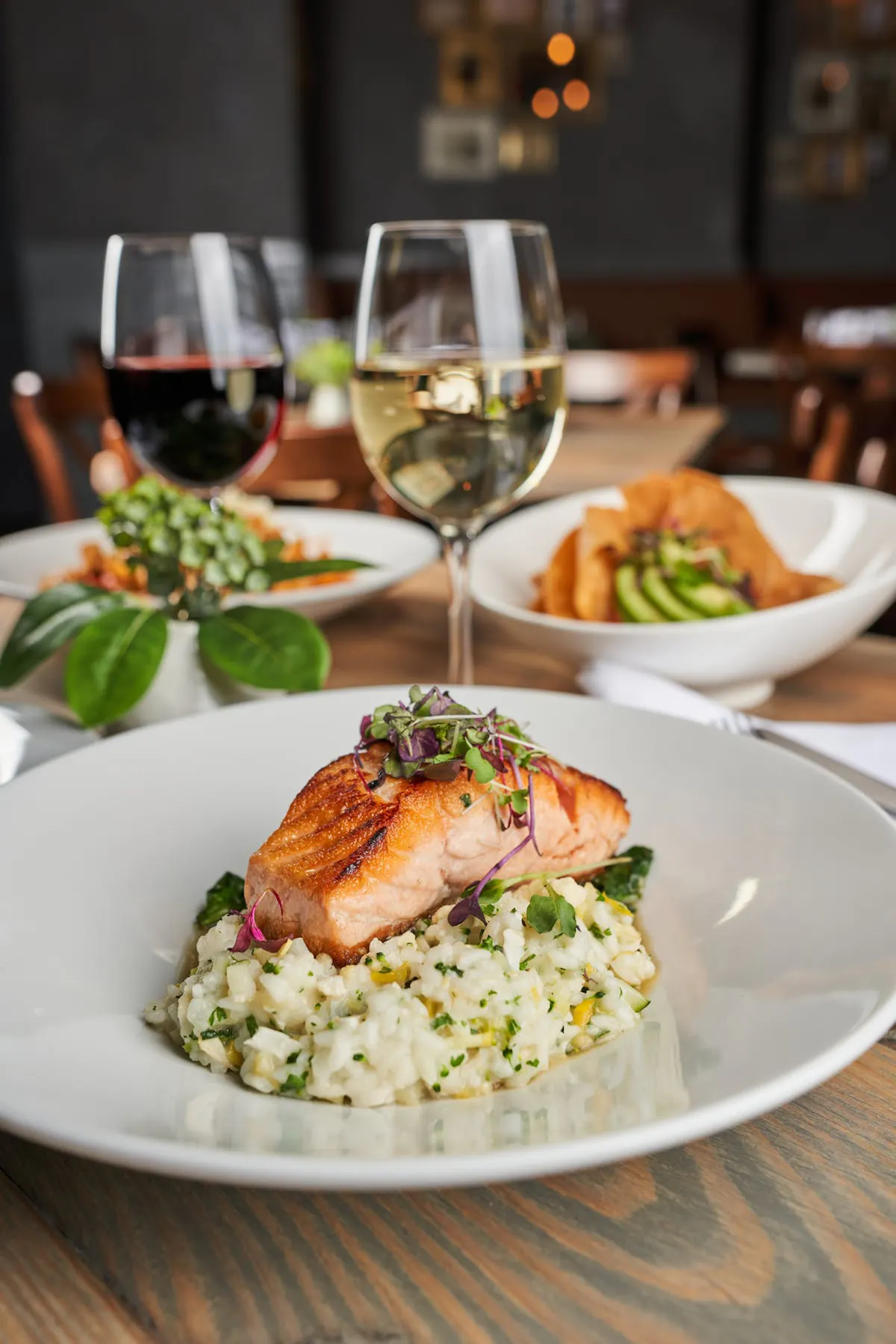 a plate of salmon
