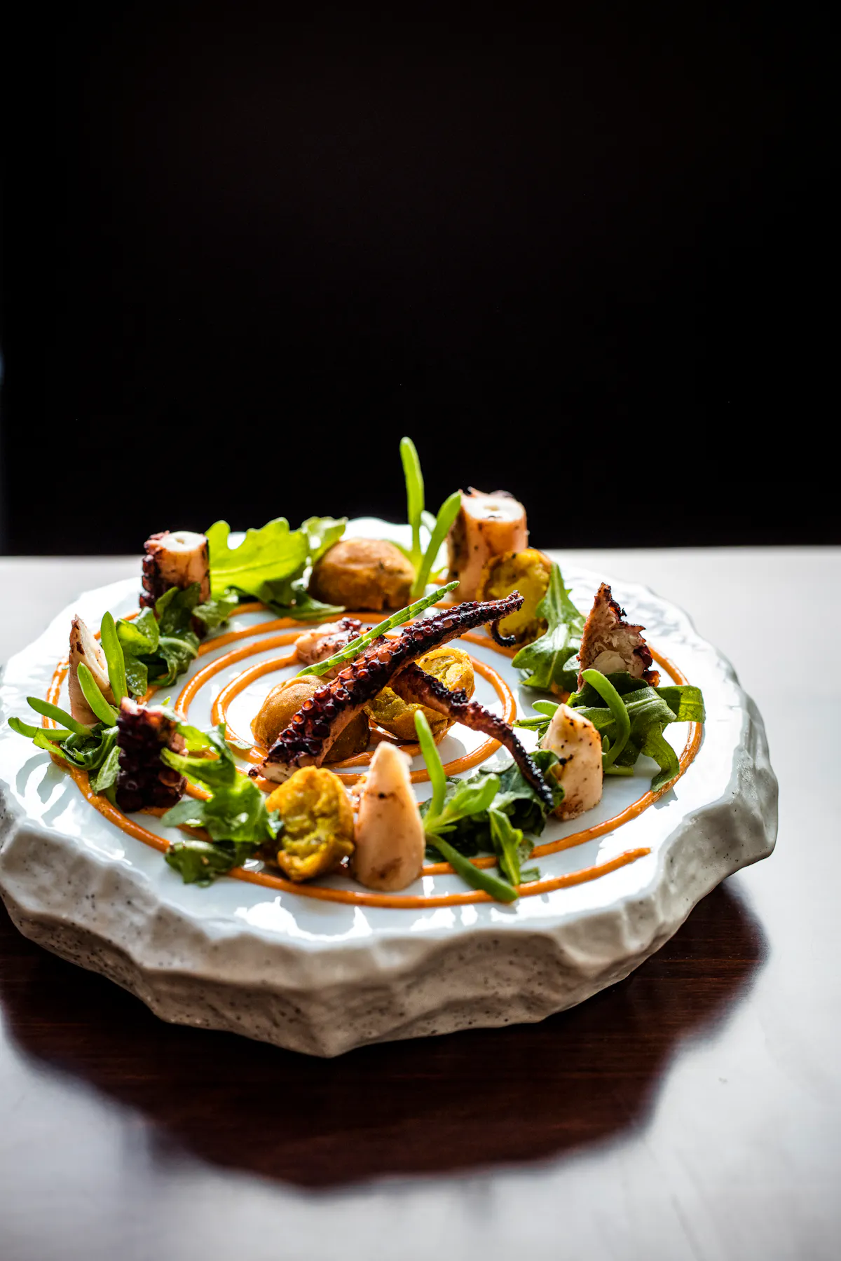 a plate of food on a table