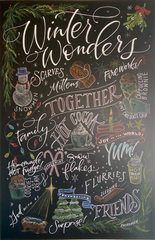 a close up of a blackboard