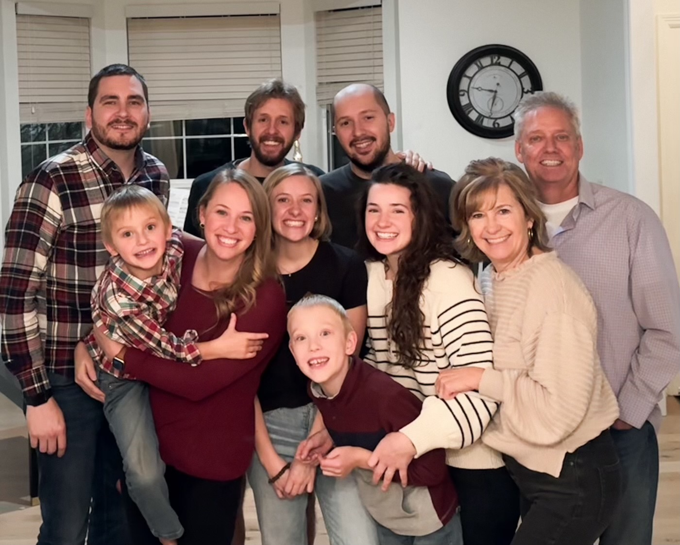 a group of people posing for a photo