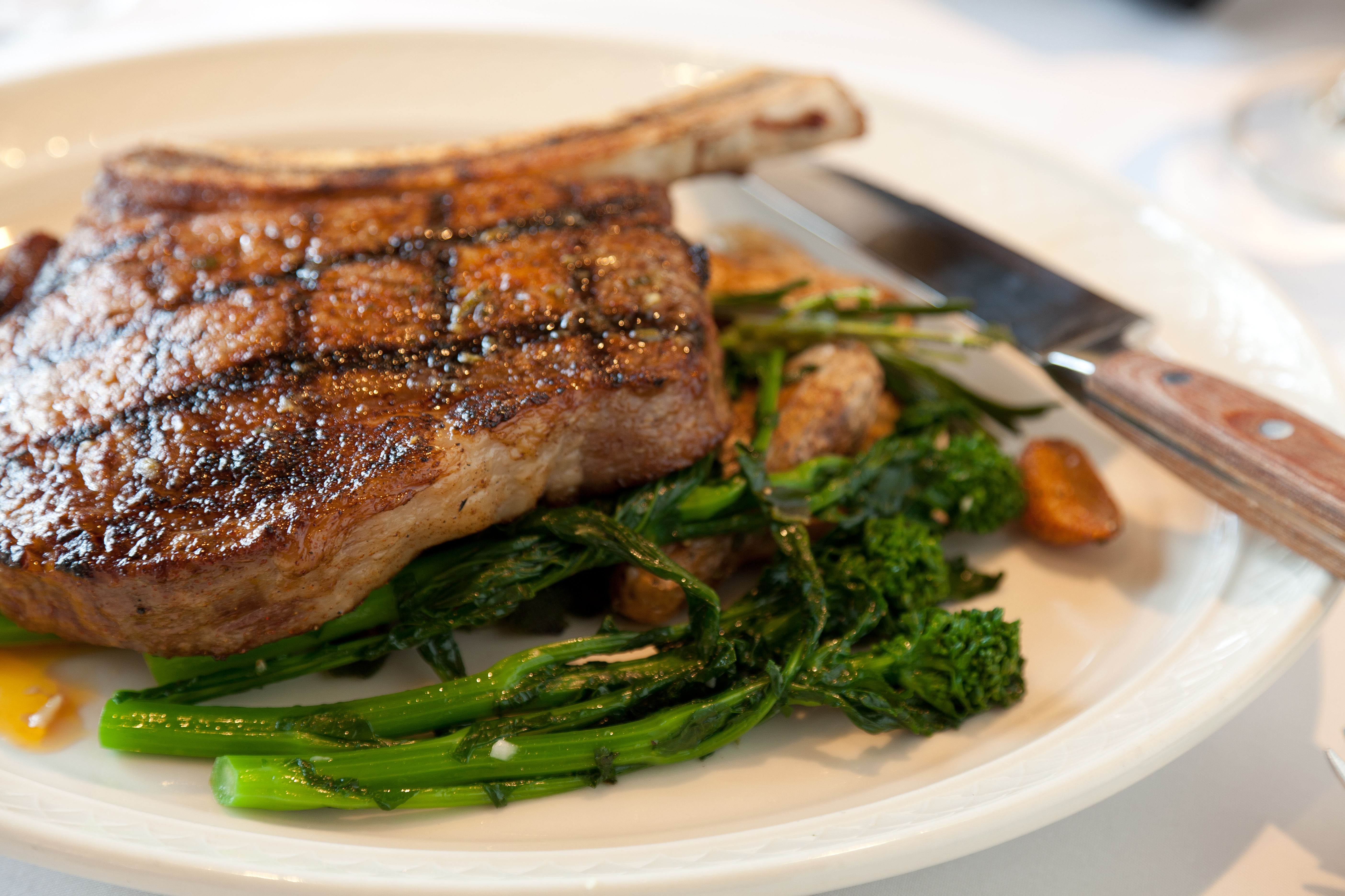 a plate of food with broccoli