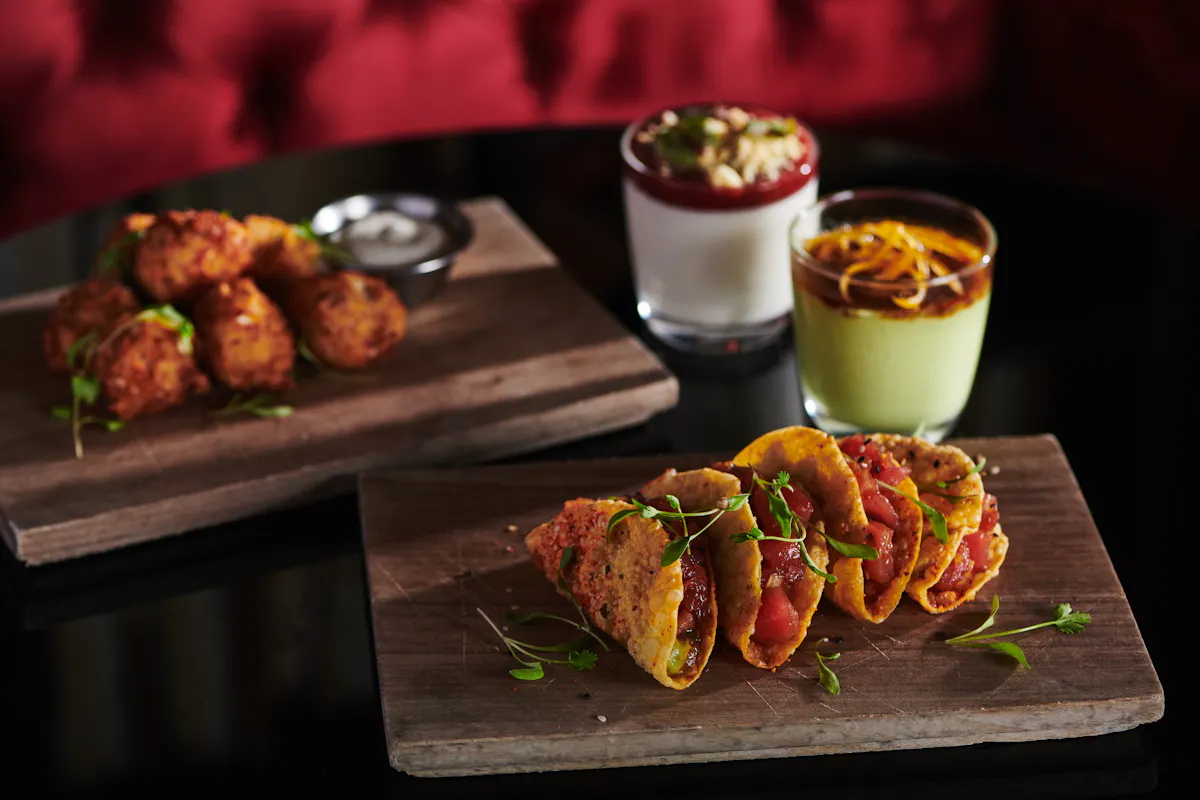 a plate of food on a table