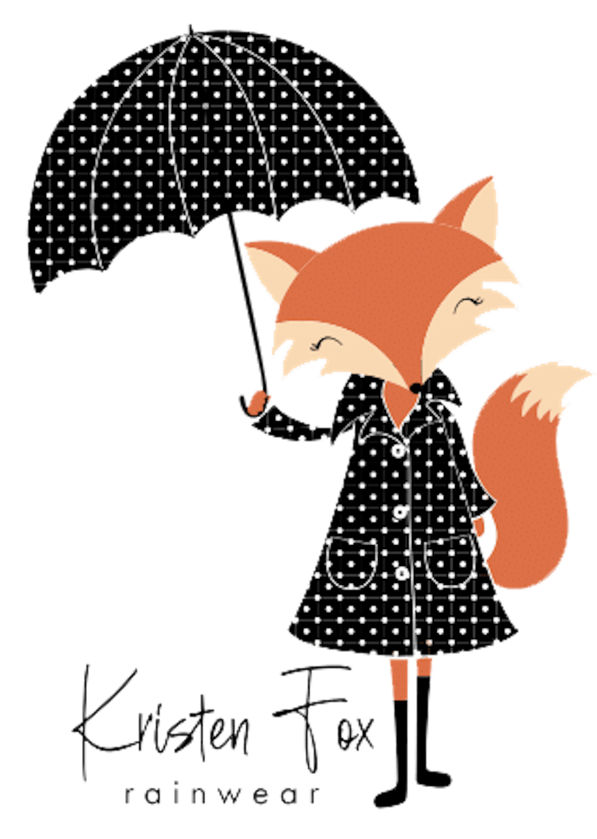 Kristen Fox Rainwear logo that when selected will take you to the Kristen Fox Rainwear website