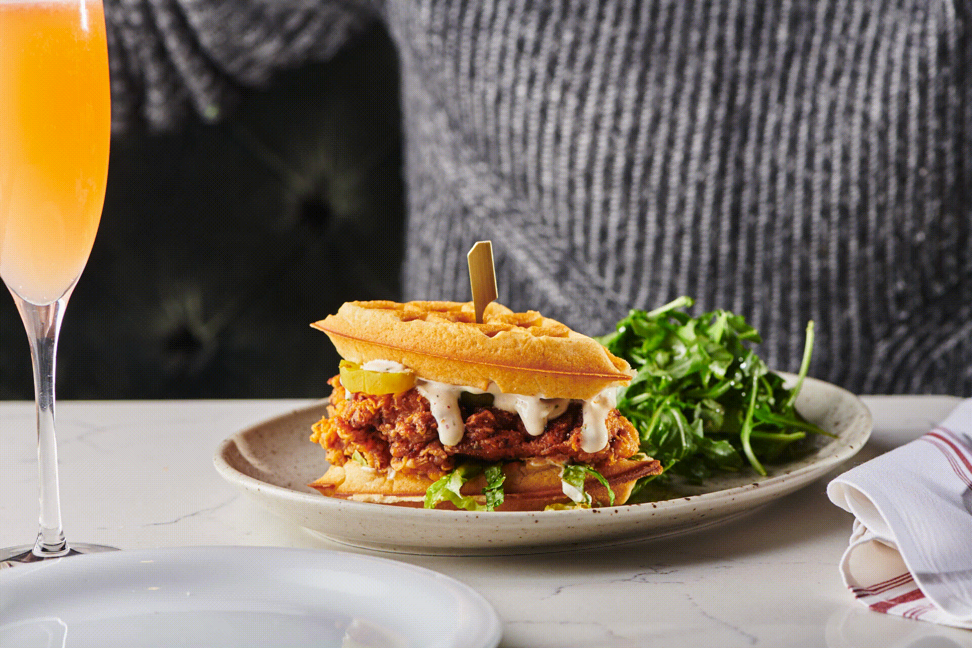 a close up of food on a plate