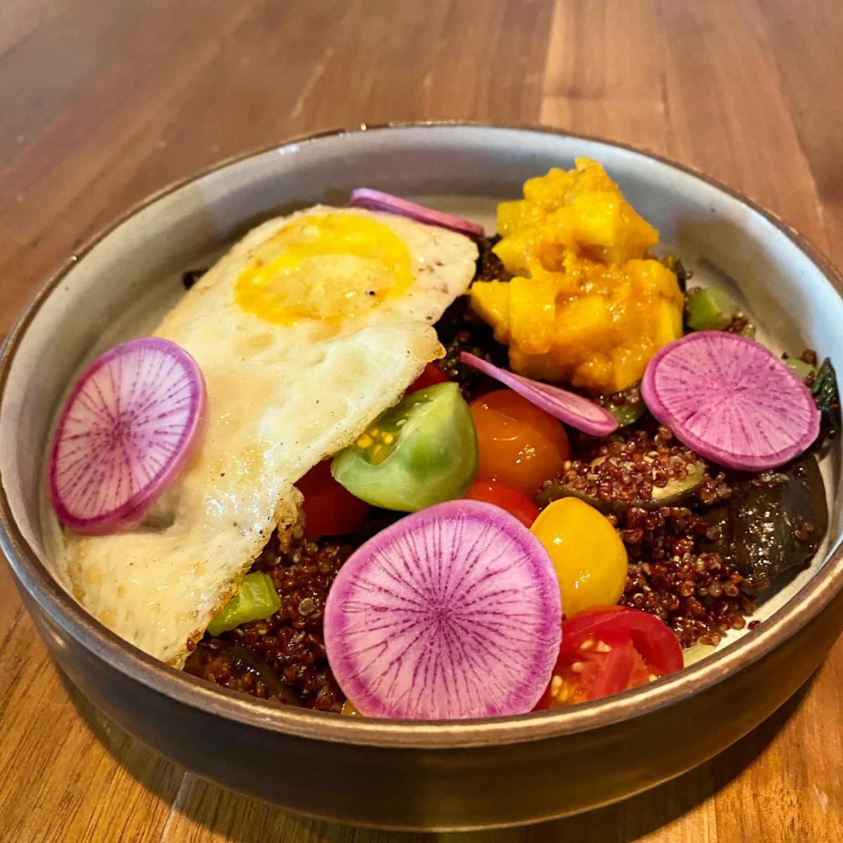 a bowl of food on a plate