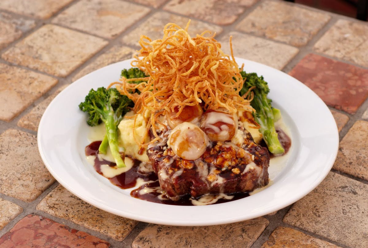 a plate of food on a table