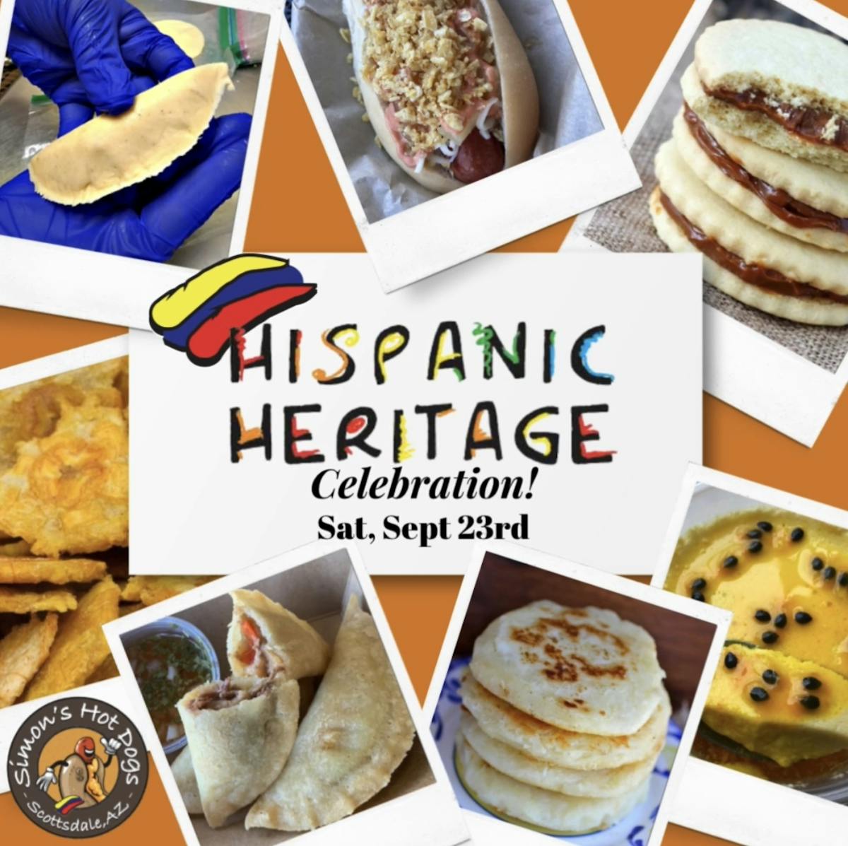 Hispanic Heritage Celebration at Simons hot dogs