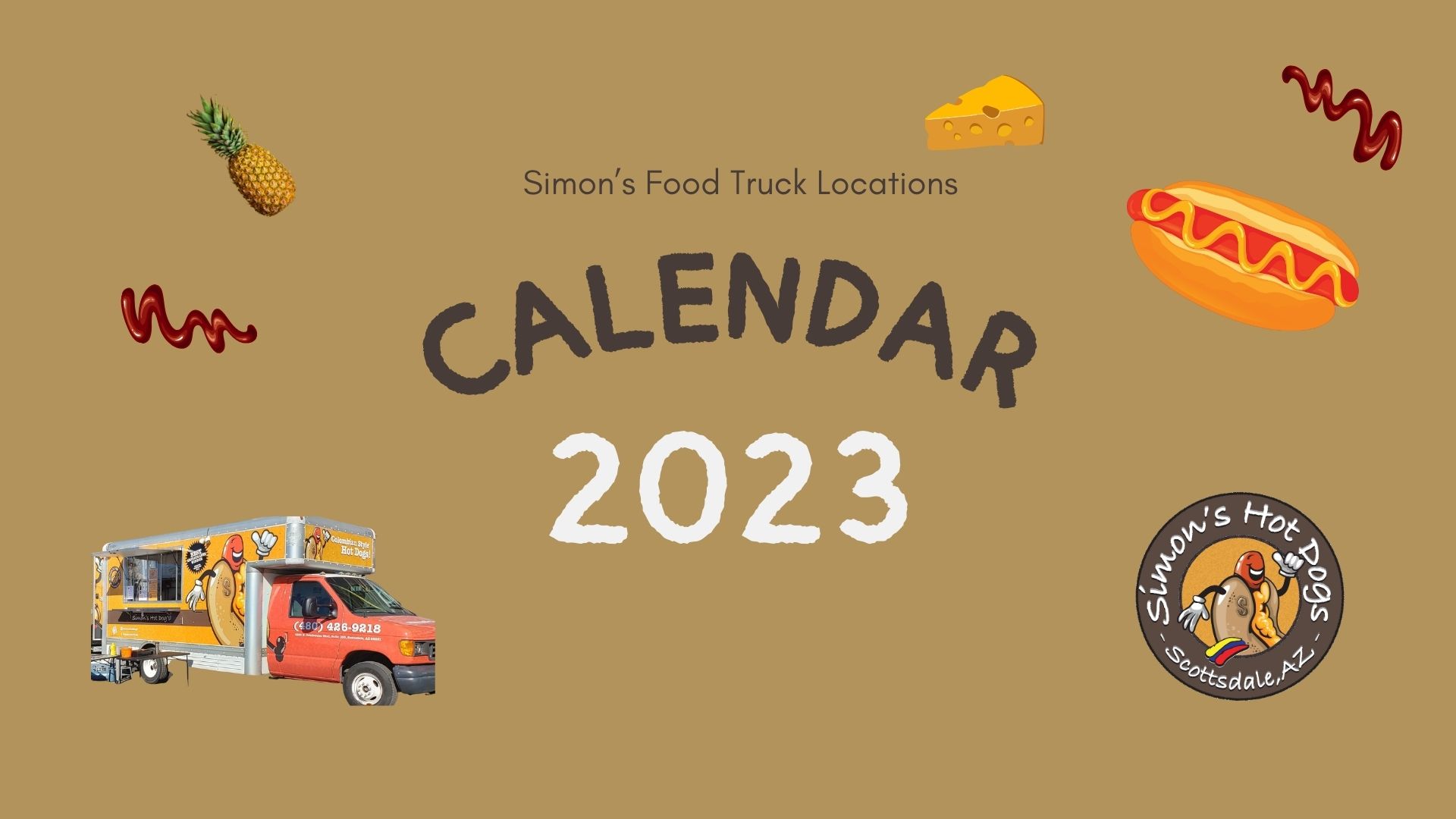 Simon's Food Truck Stops Calendar