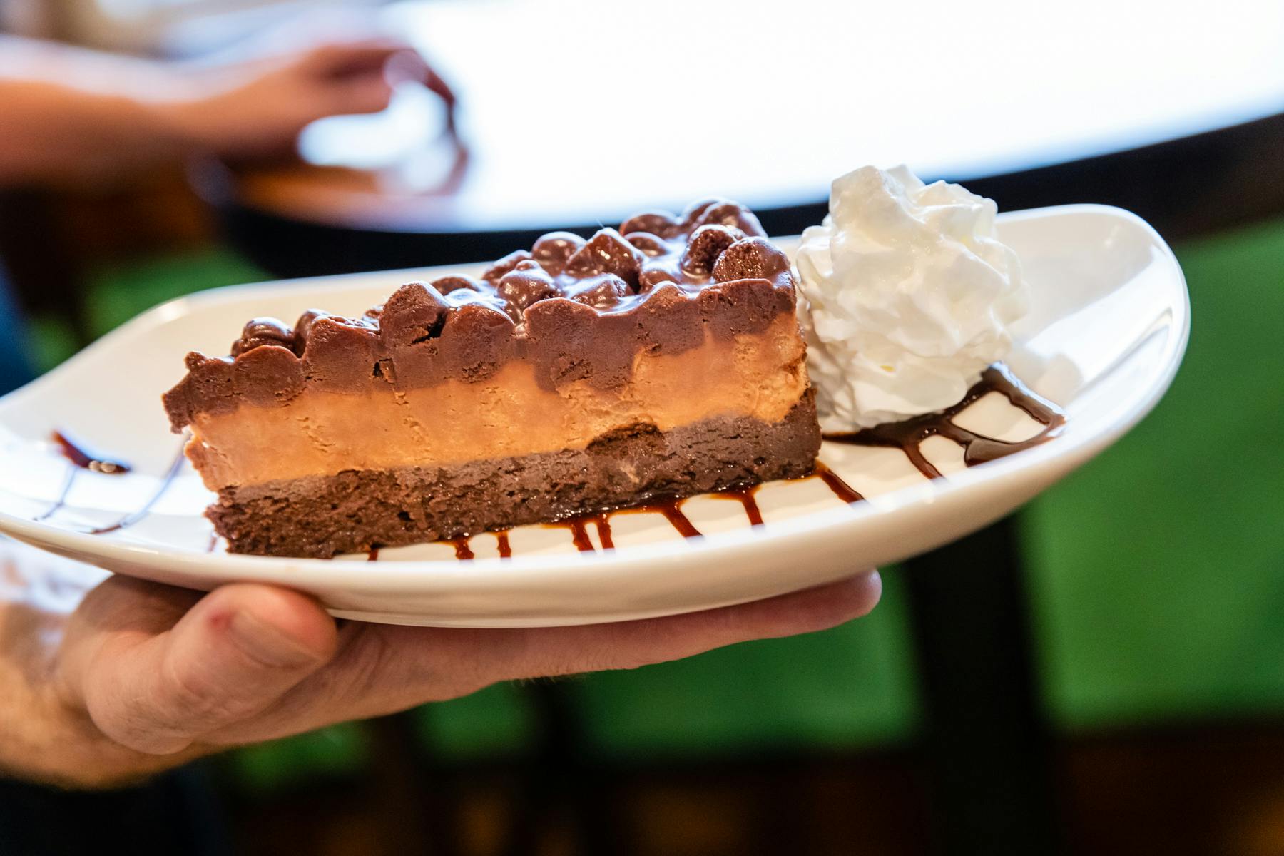 a close up of a chocolate cake