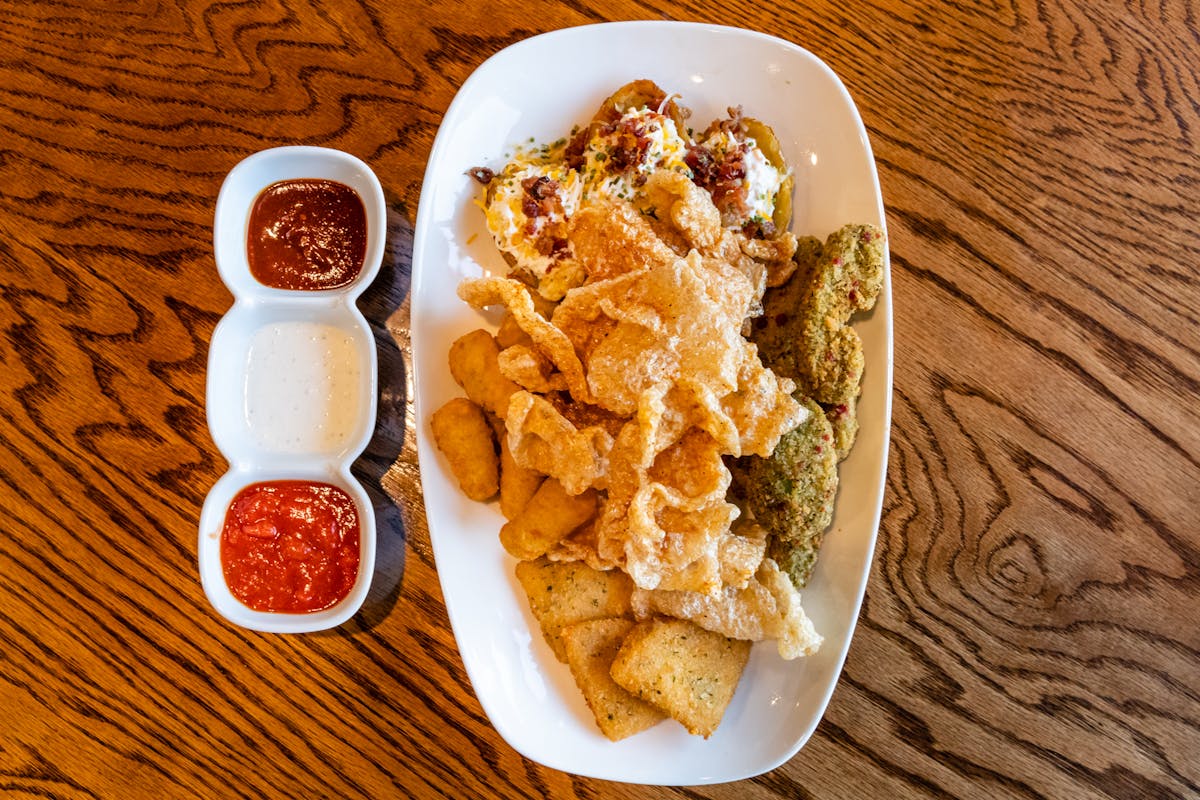 a plate of food on a table
