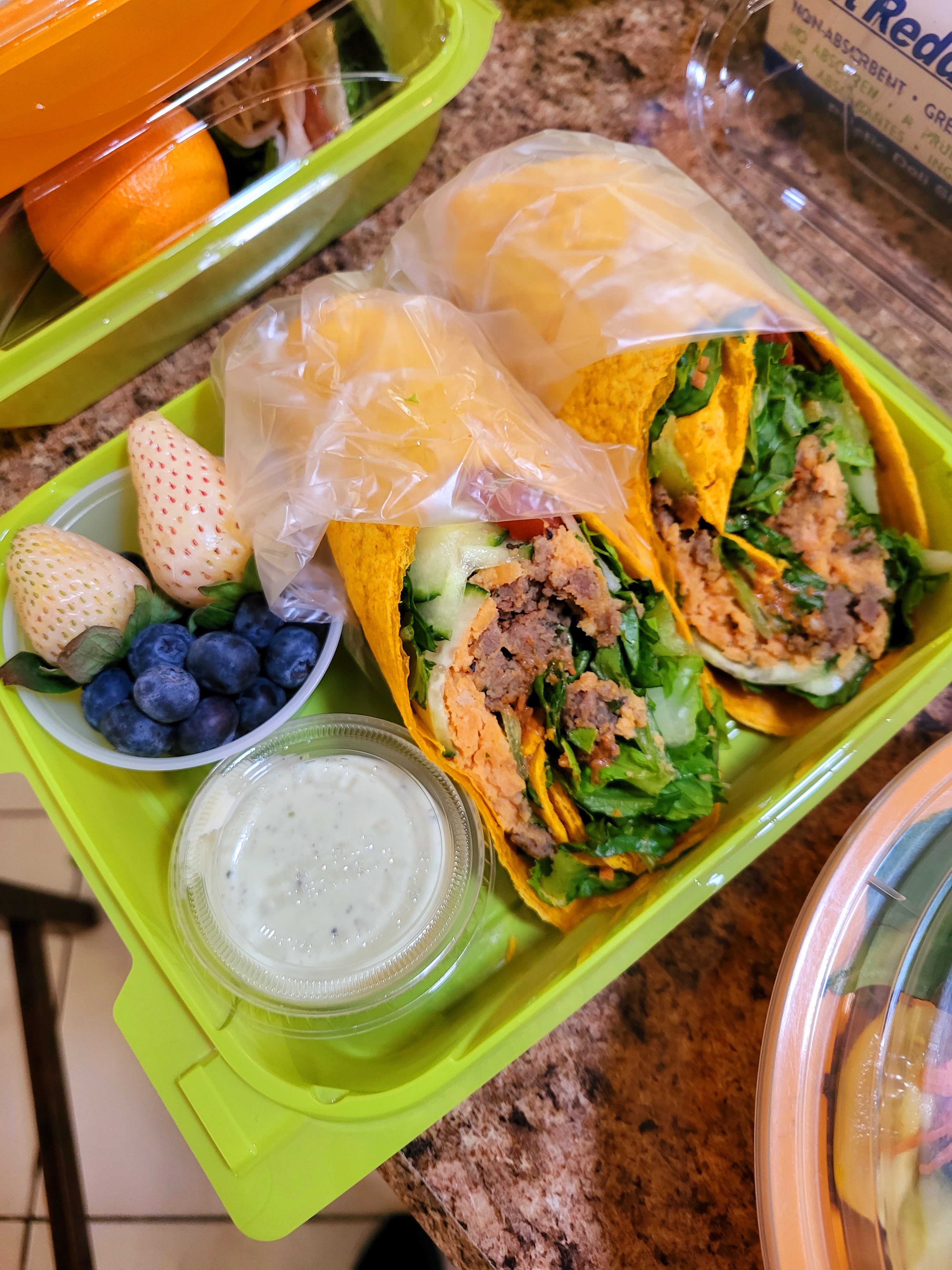 a box filled with different types of food