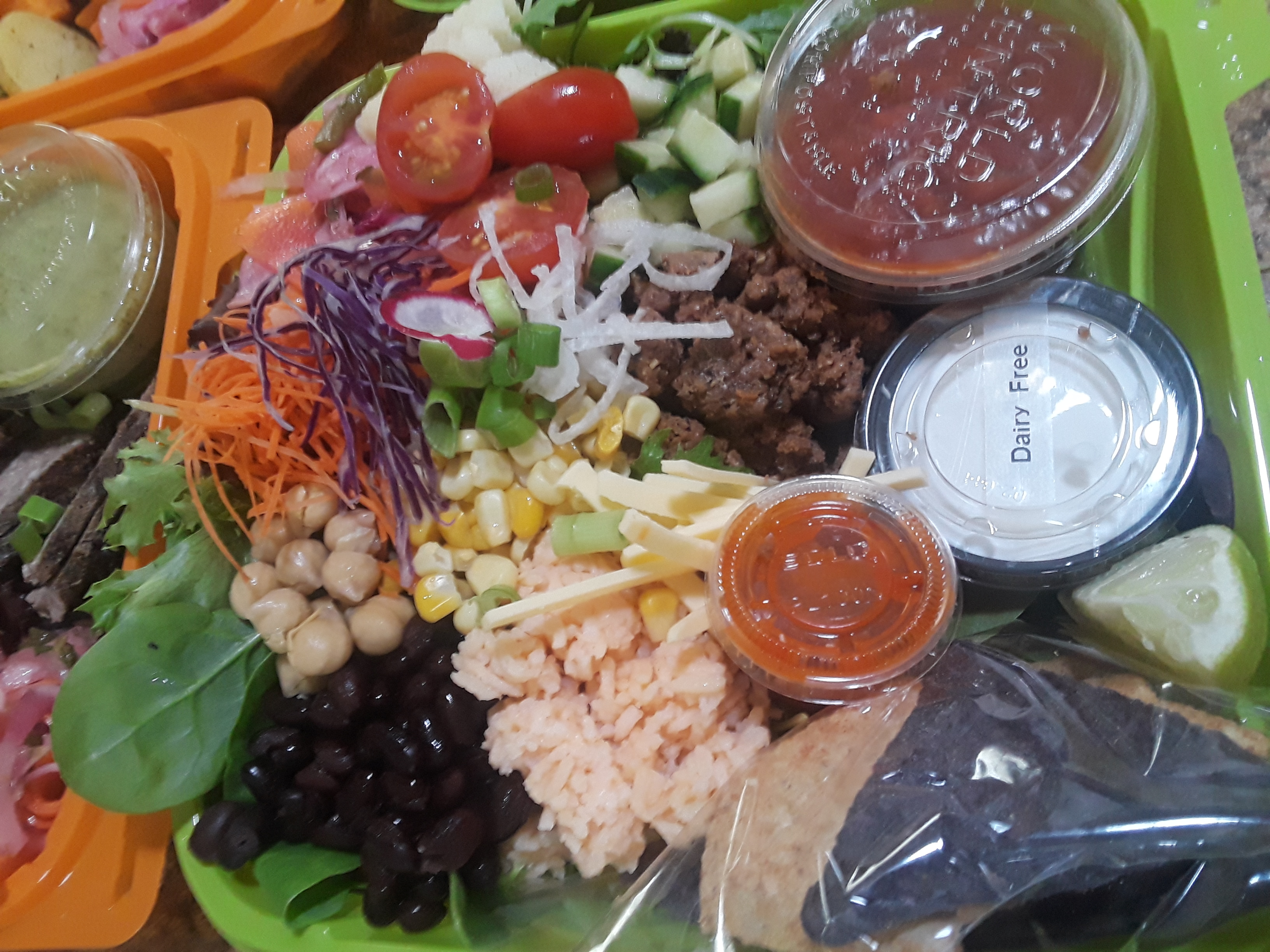 a plate of food on a table
