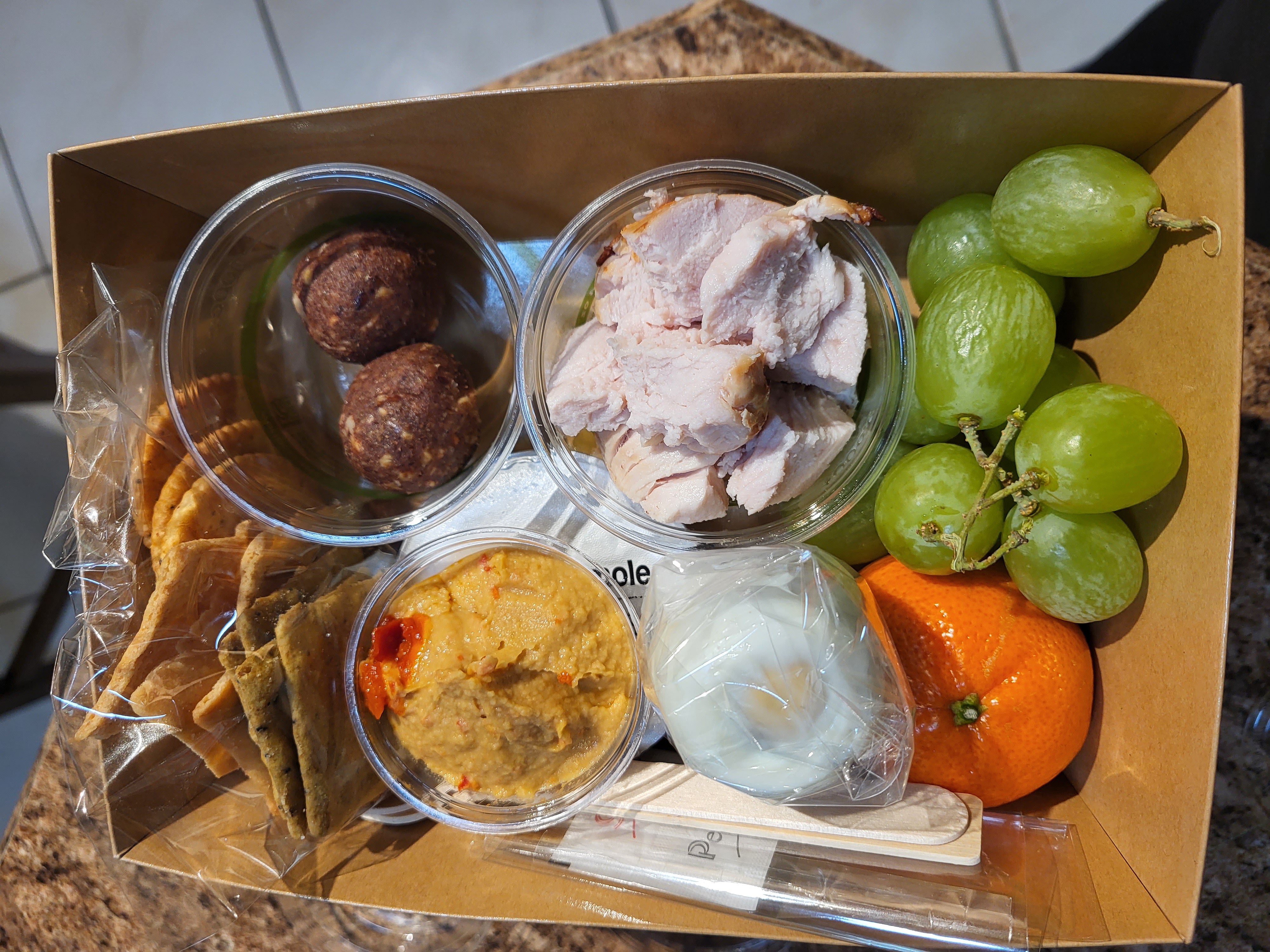 a box filled with different types of food