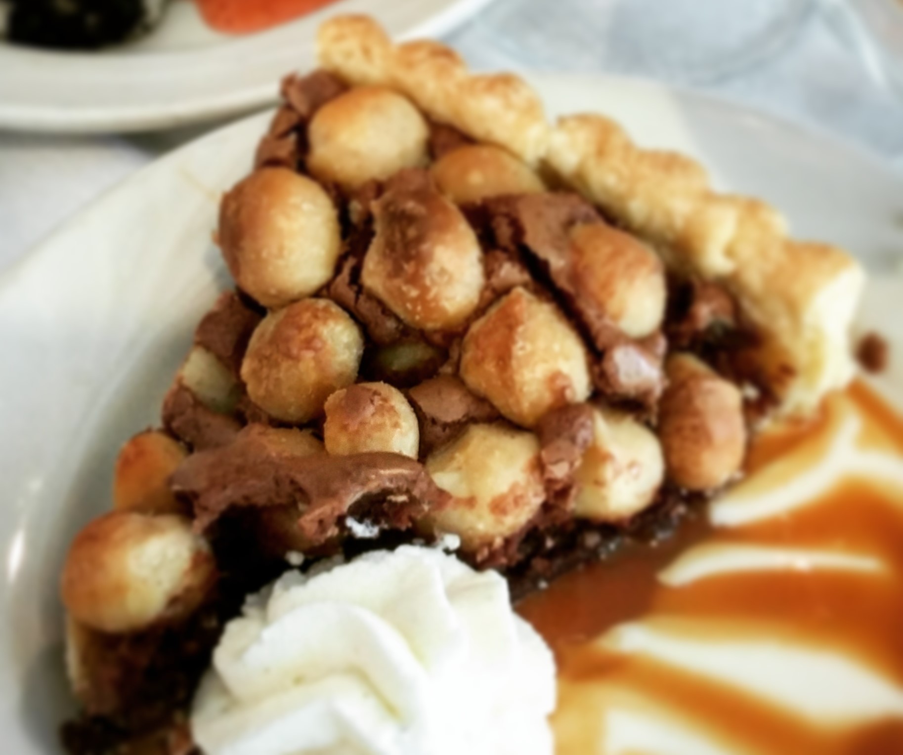 a close up of food on a plate
