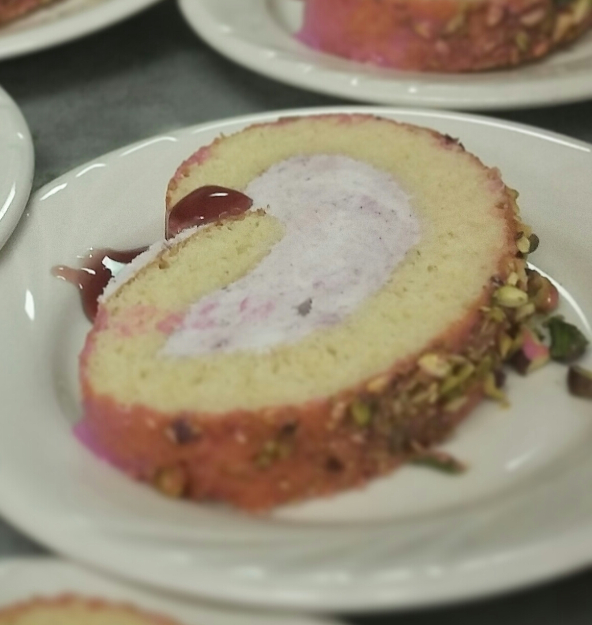 a close up of a plate of food