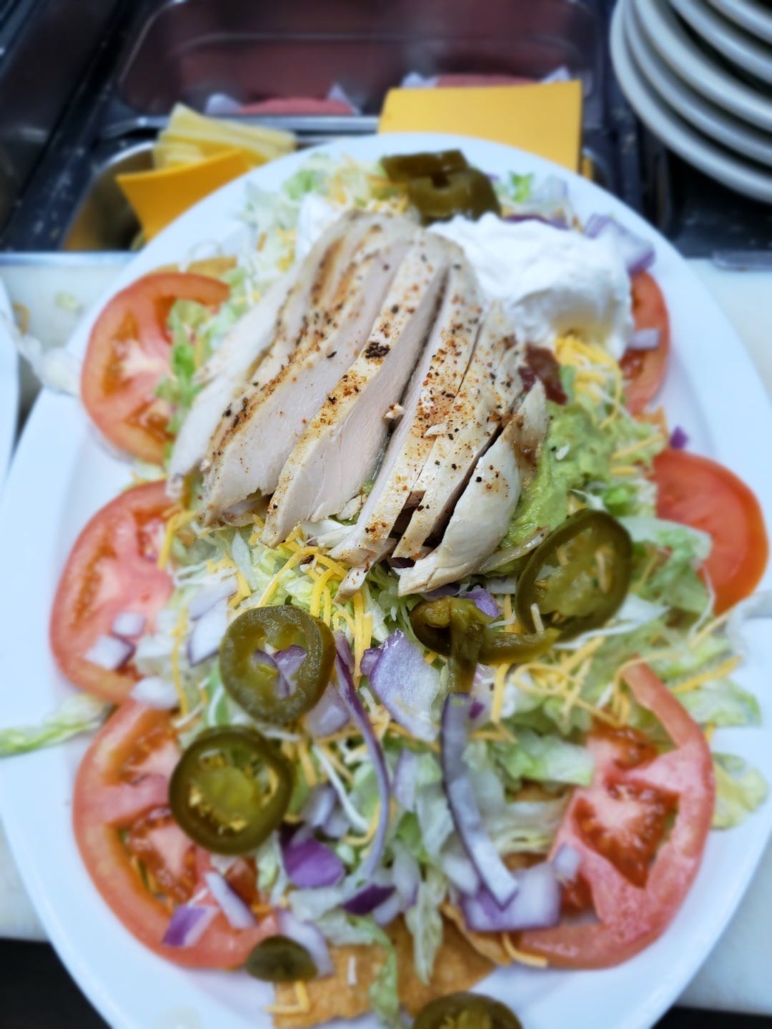 a plate of food on a table