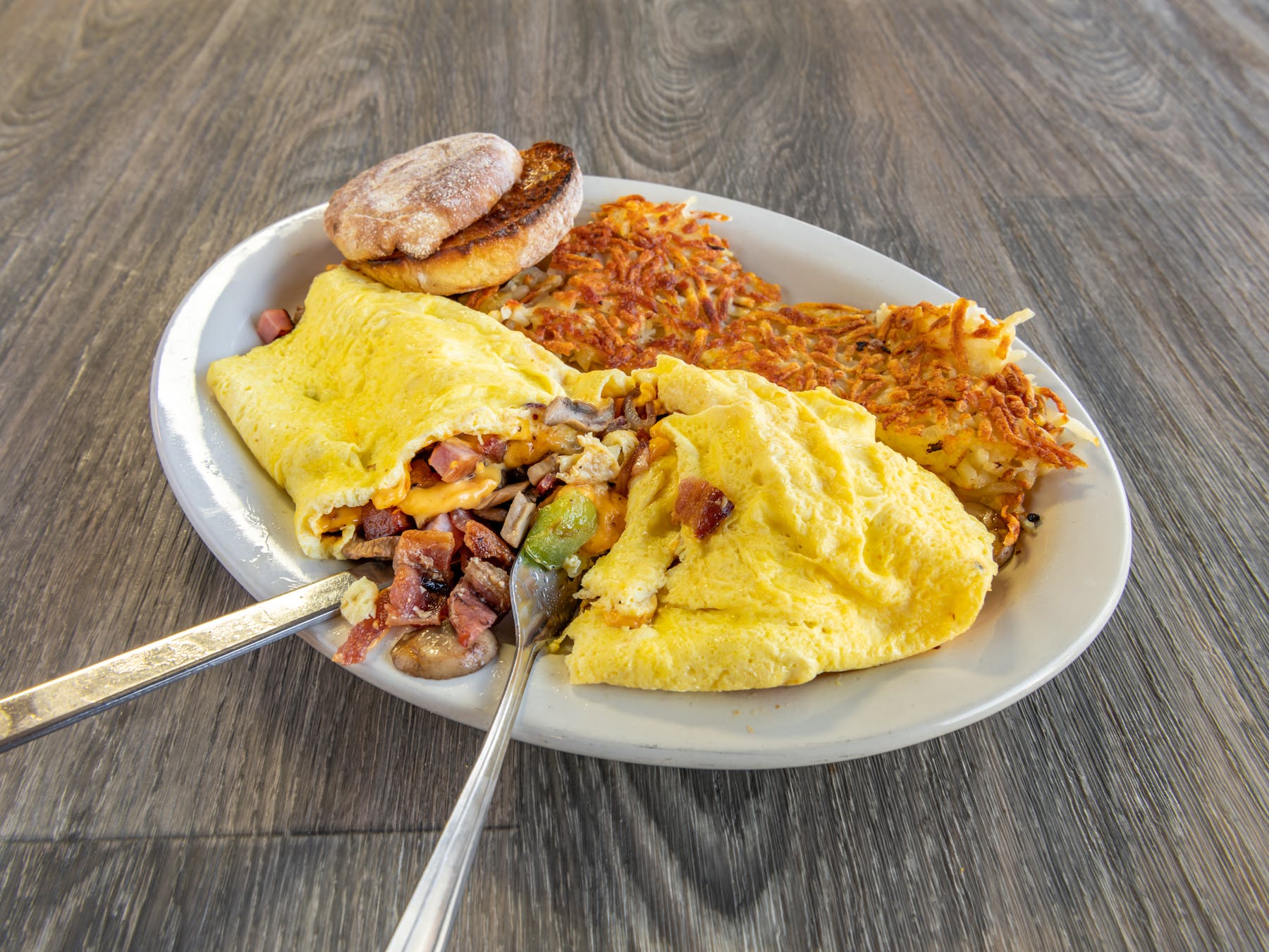 a plate of food on a table