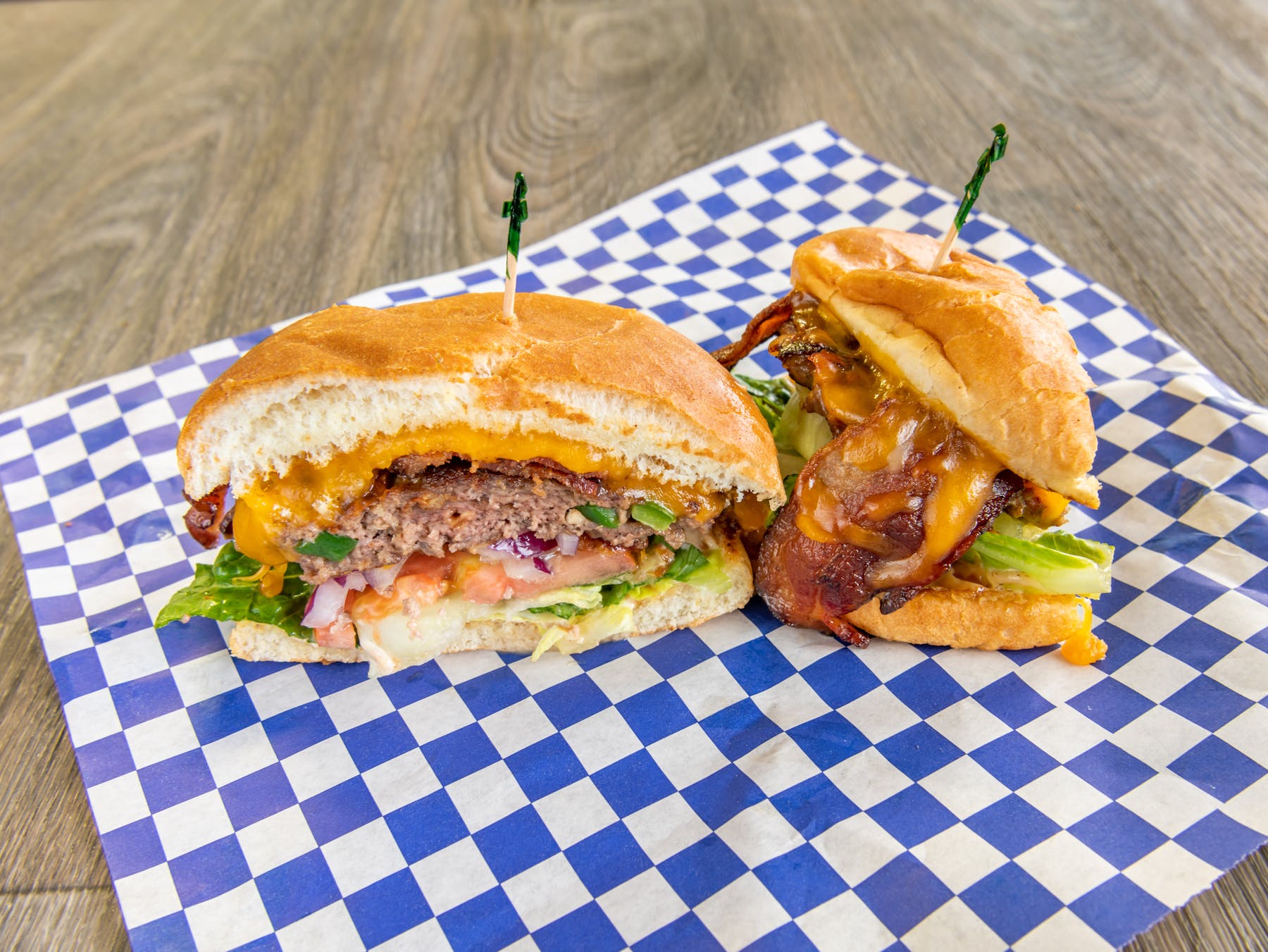 a close up of a sandwich on a plate