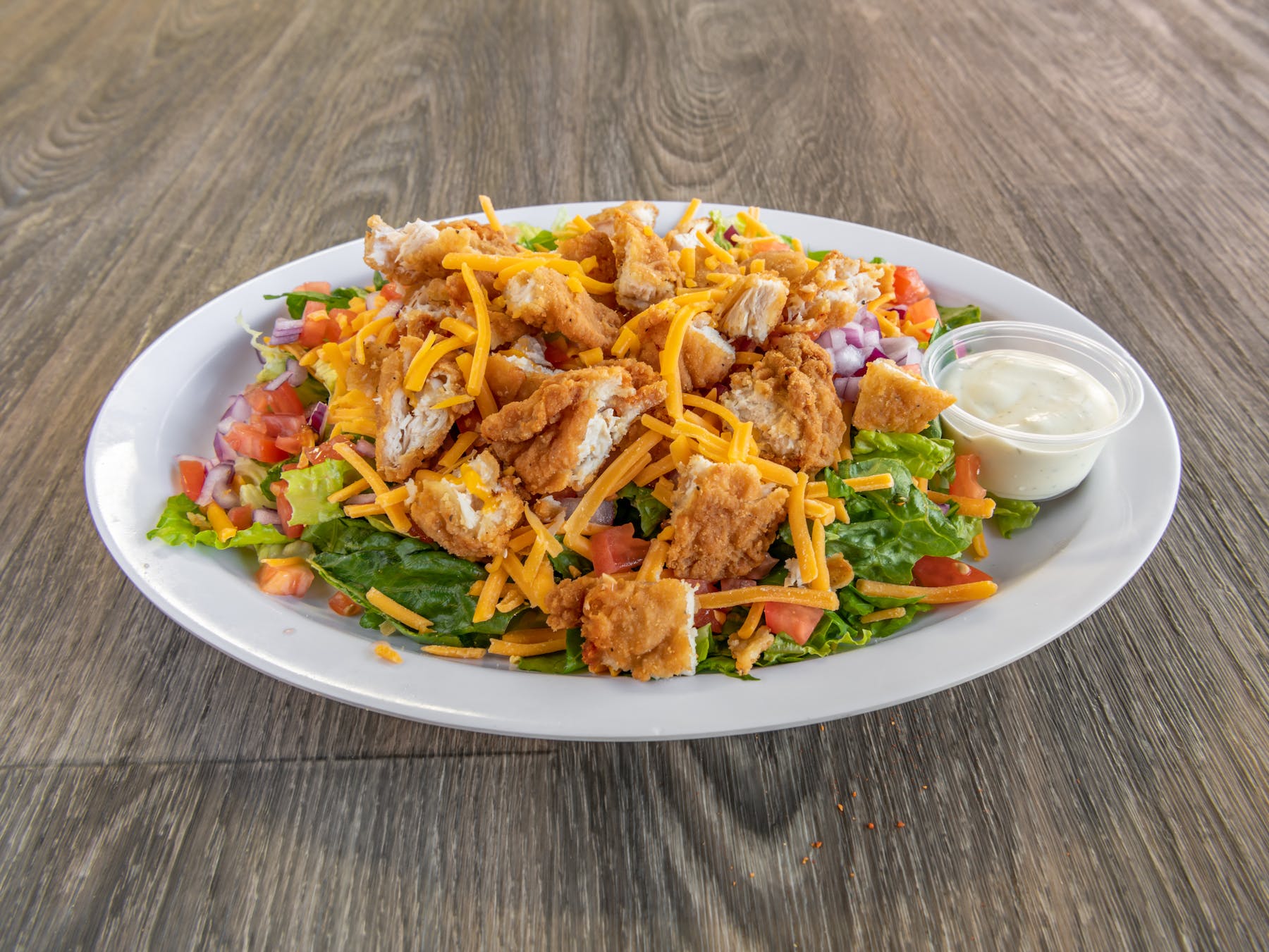 a plate of food on a table