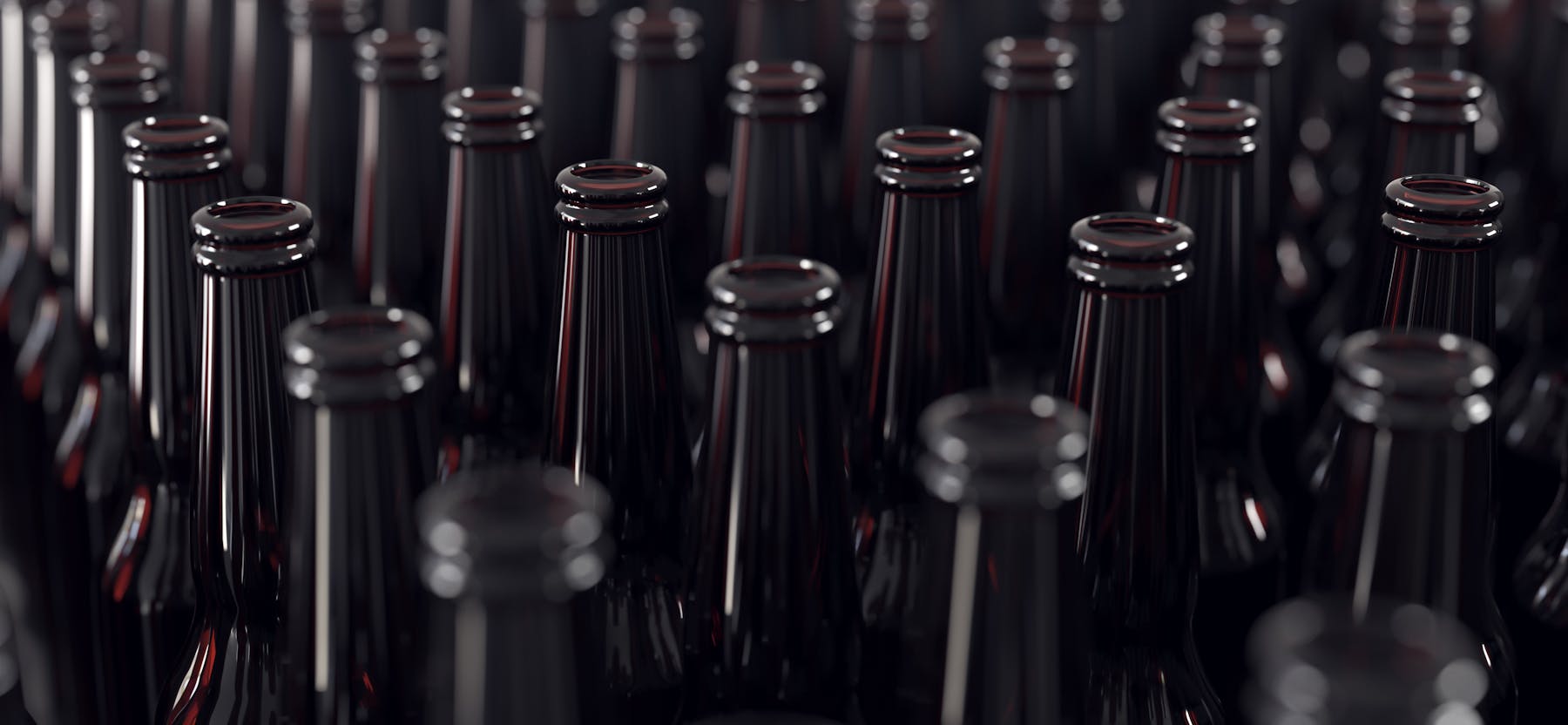 a row of wine glasses