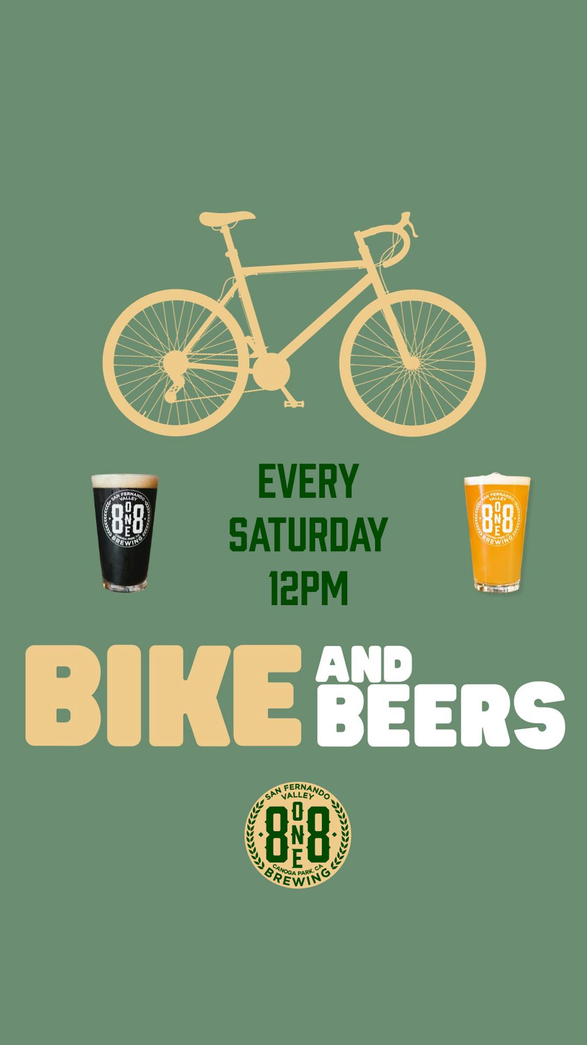 bike and beers flyer for 818 brewing