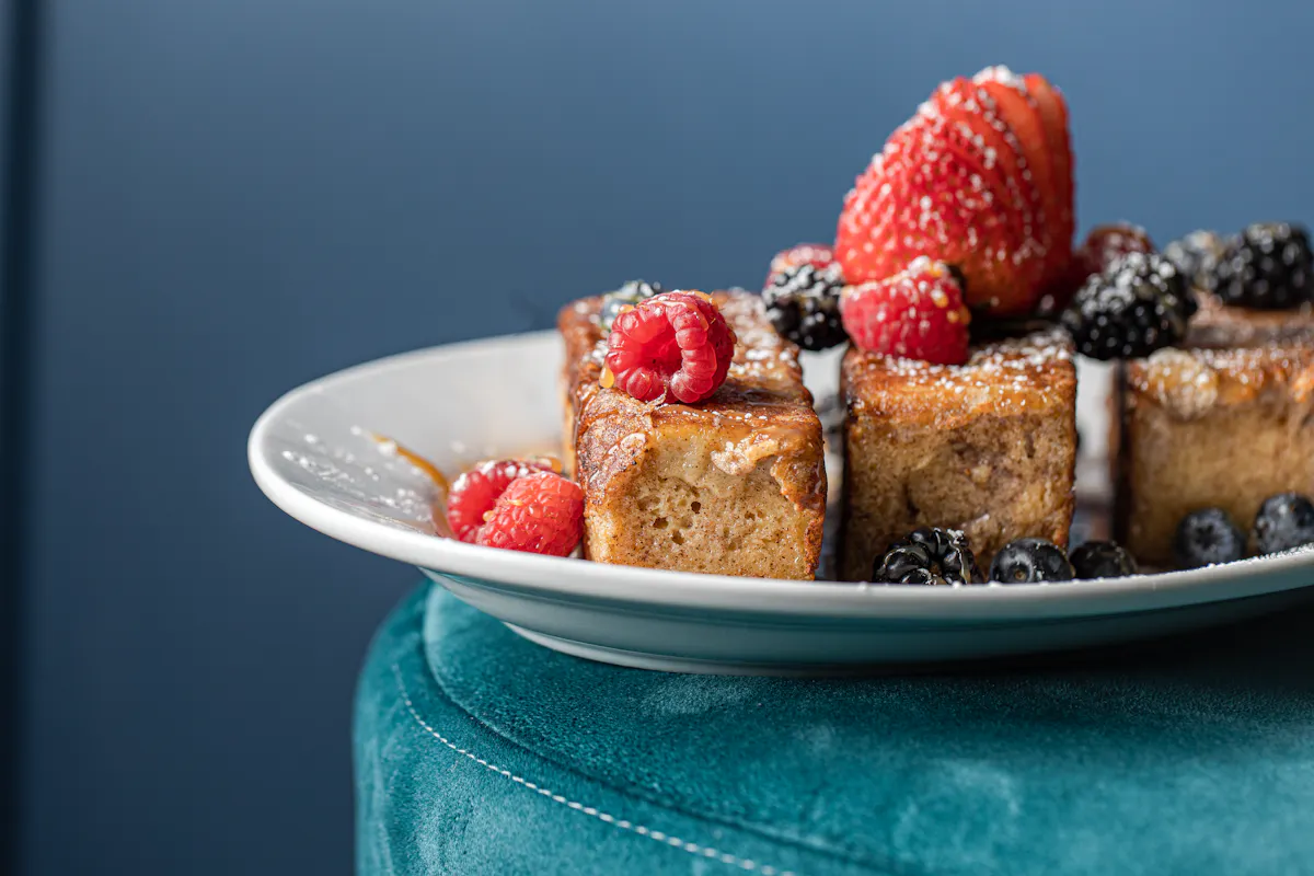 stuffed Nutella french toast with fresh berries