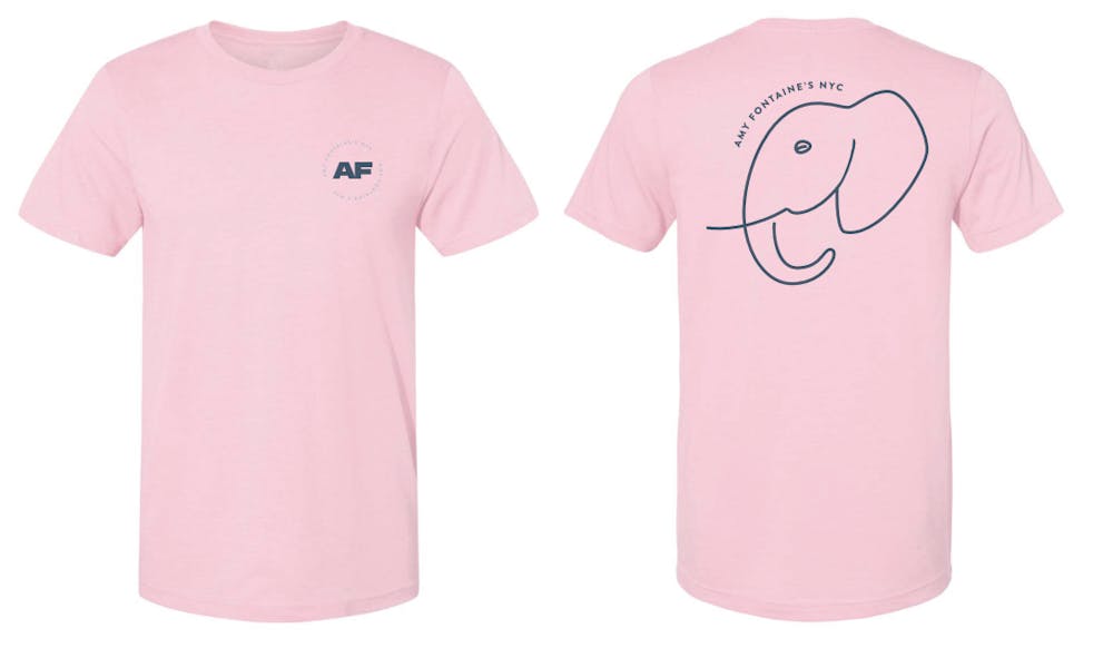 Pink T-shirt with Elephant on it